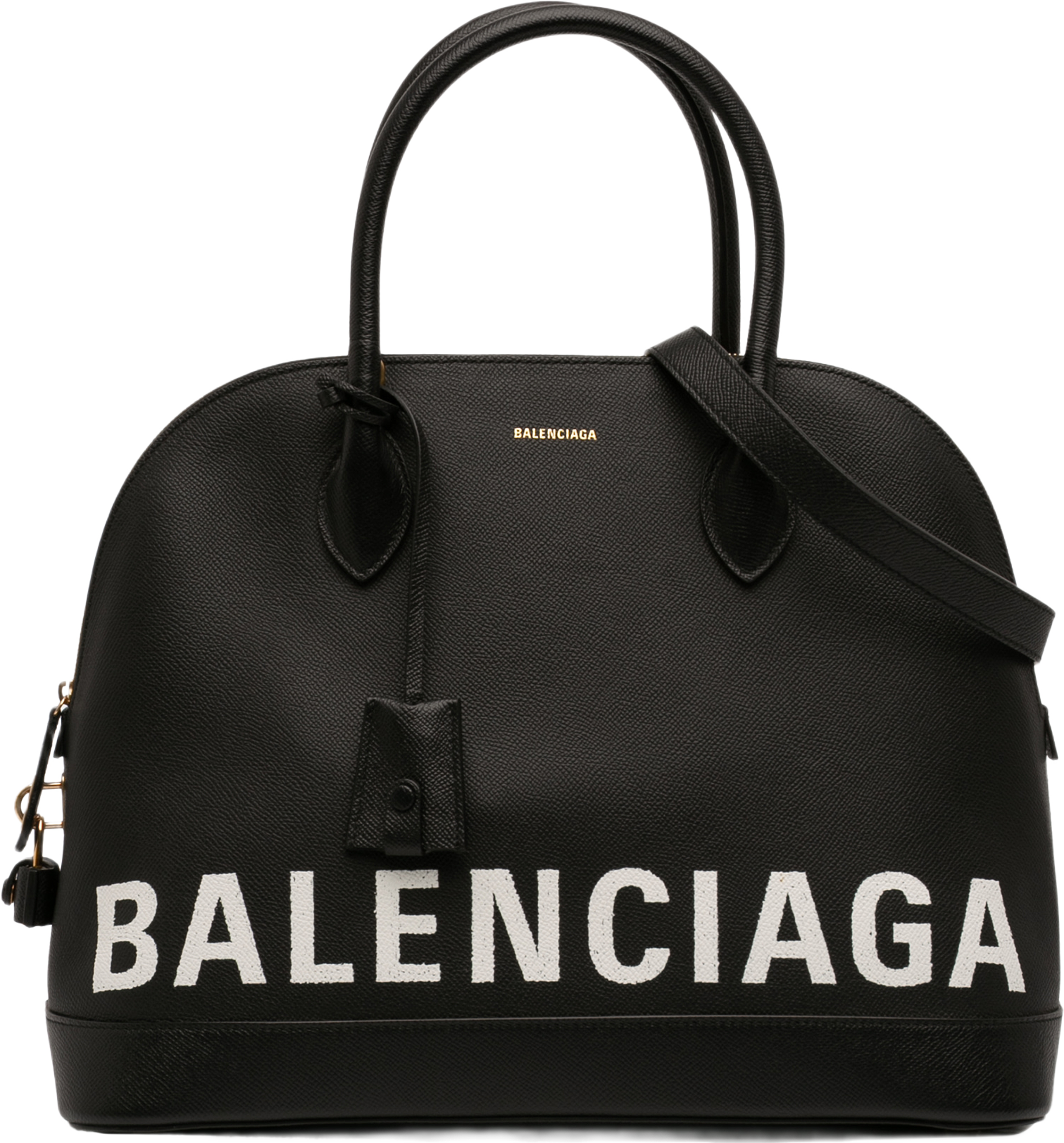 Balenciaga Grained Calfskin Ville Top Handle Bag M, från Luxclusif, i färgen black. Klicka för att öppna bilden i stort format