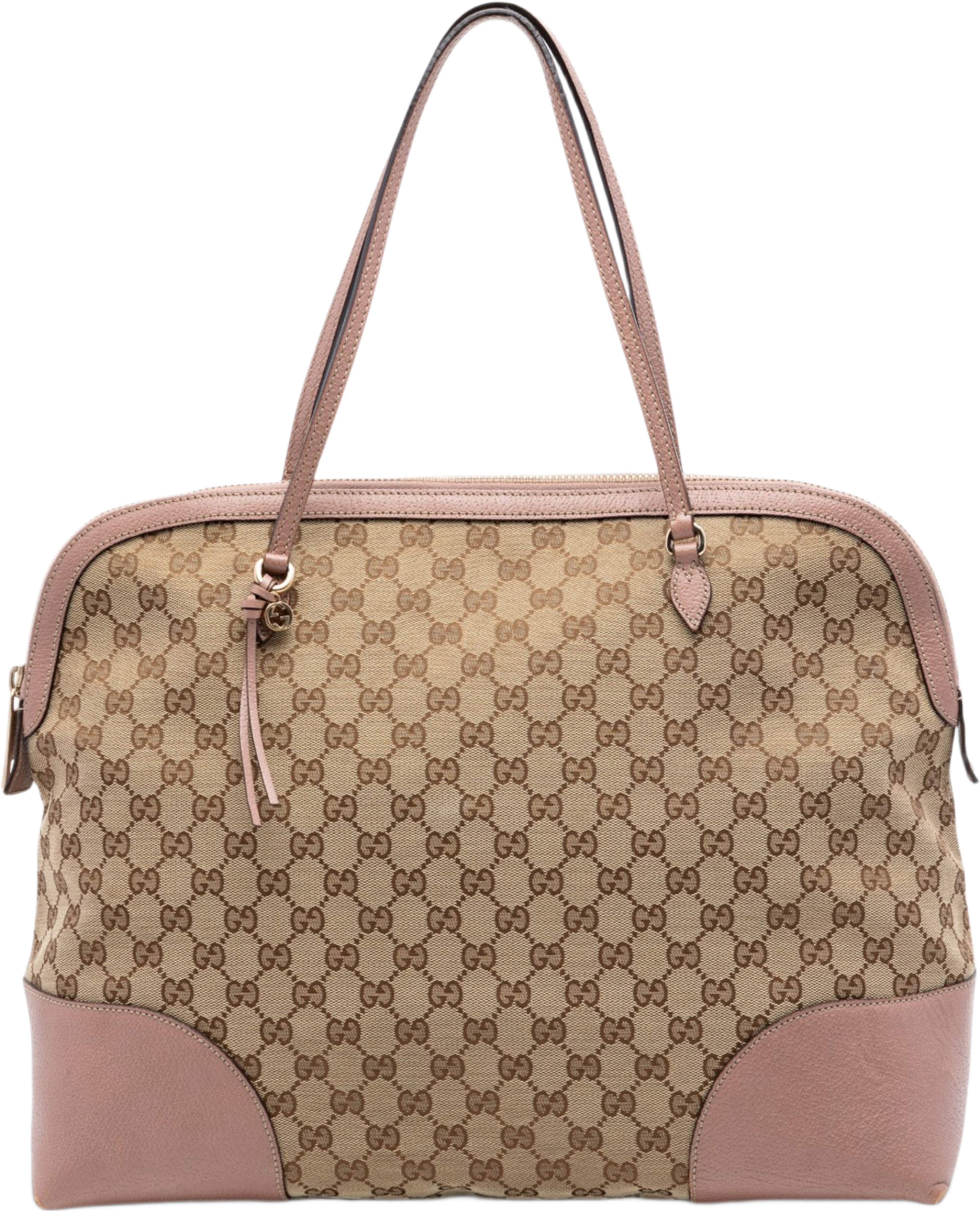 Gucci Large Gg Canvas Bree Dome Tote, från Luxclusif, i färgen beige. Klicka för att öppna bilden i stort format