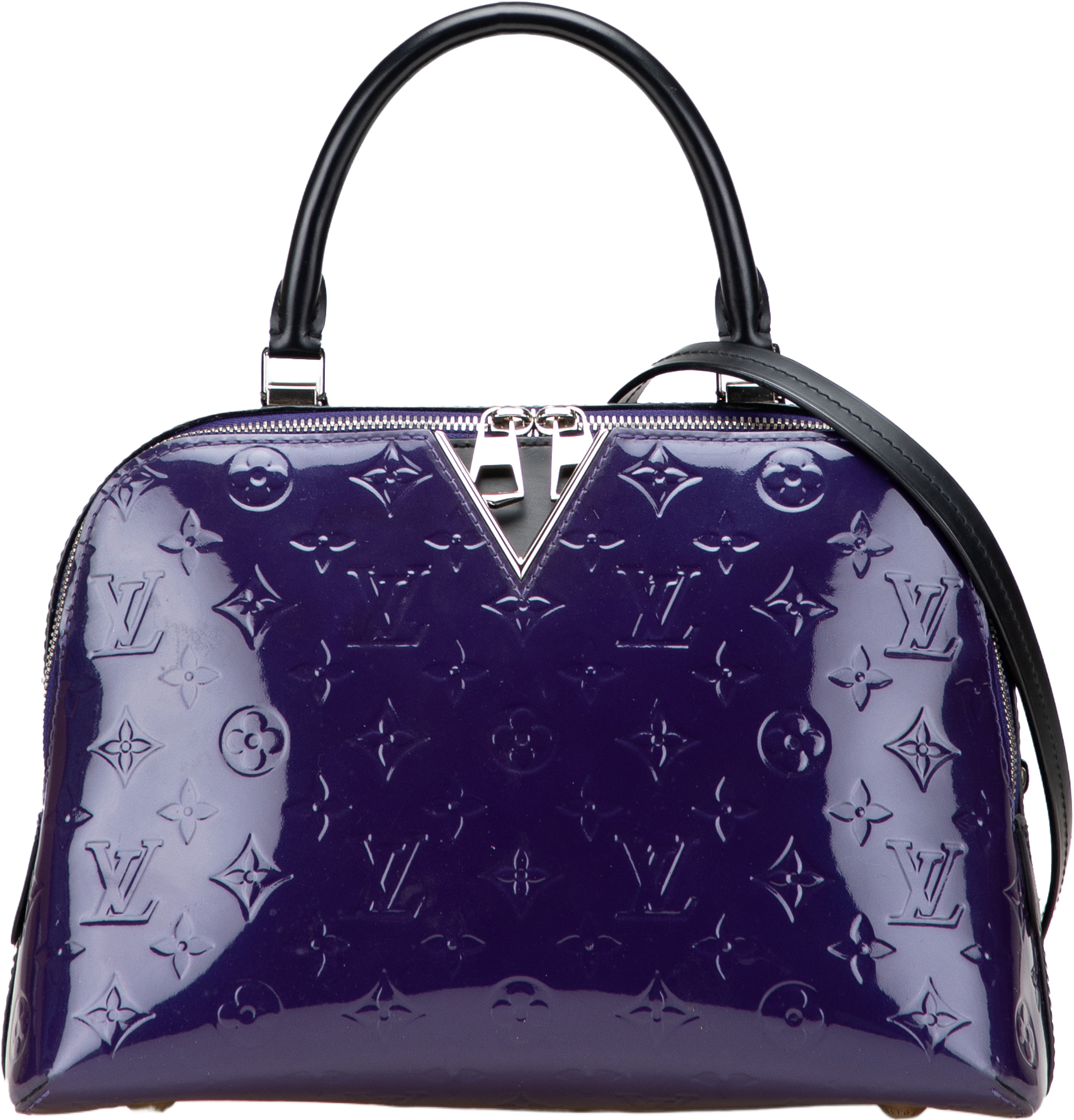 Louis Vuitton Monogram Vernis Melrose, från Luxclusif, i färgen purple. Klicka för att öppna bilden i stort format