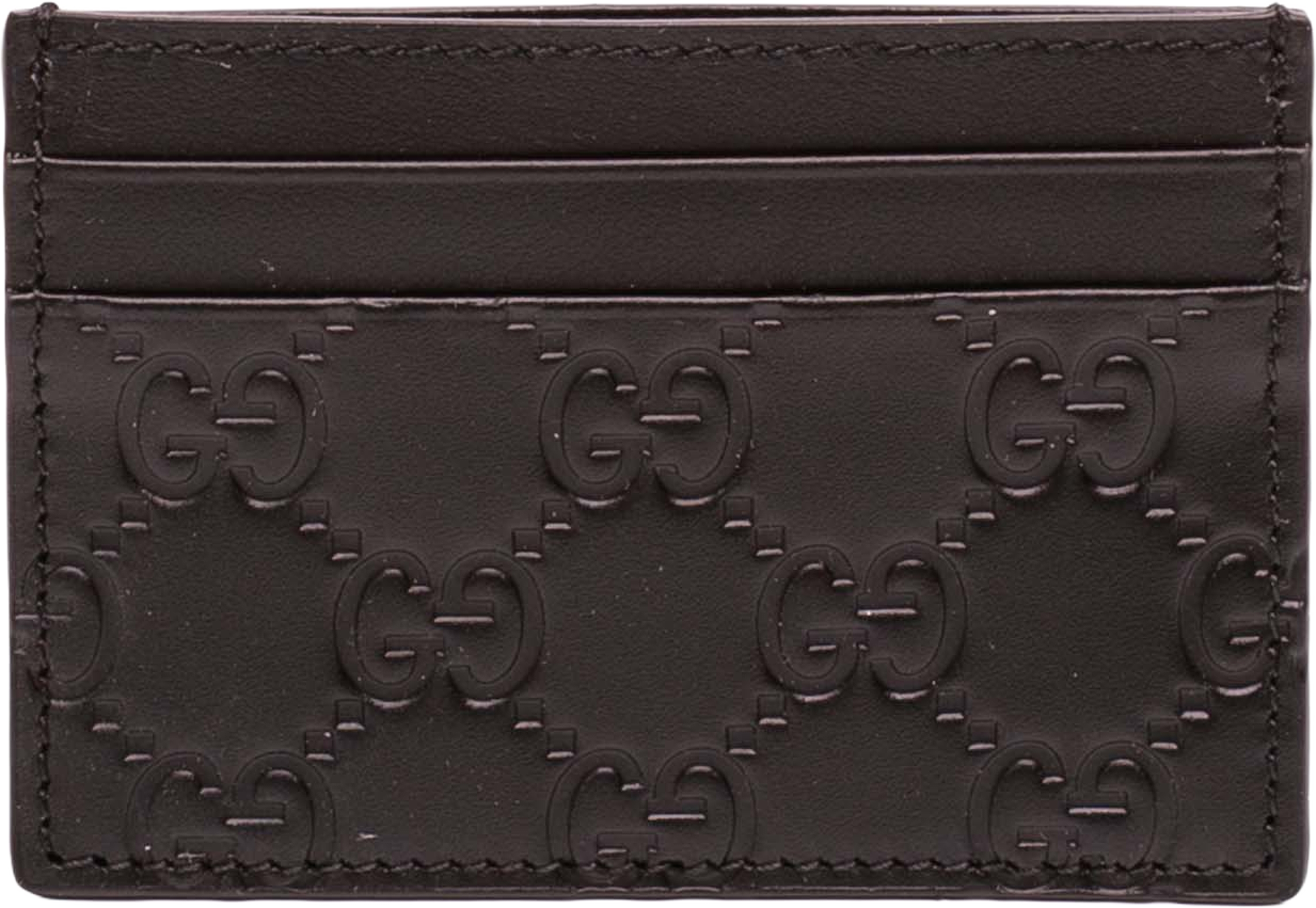 Gucci Guccissima Card Holder, från Luxclusif, i färgen black. Klicka för att öppna bilden i stort format