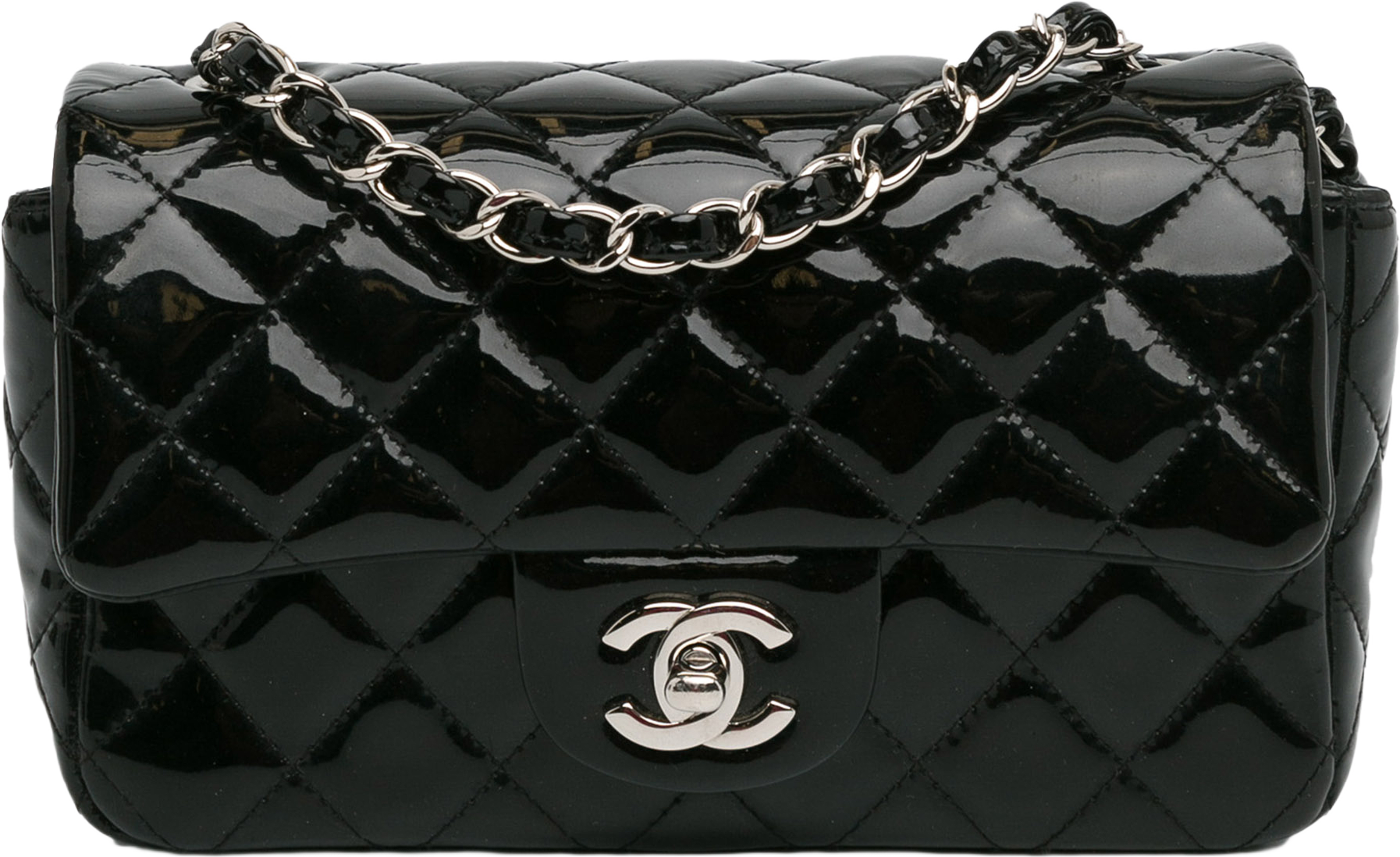 Chanel Mini Rectangular Classic Patent Single Flap