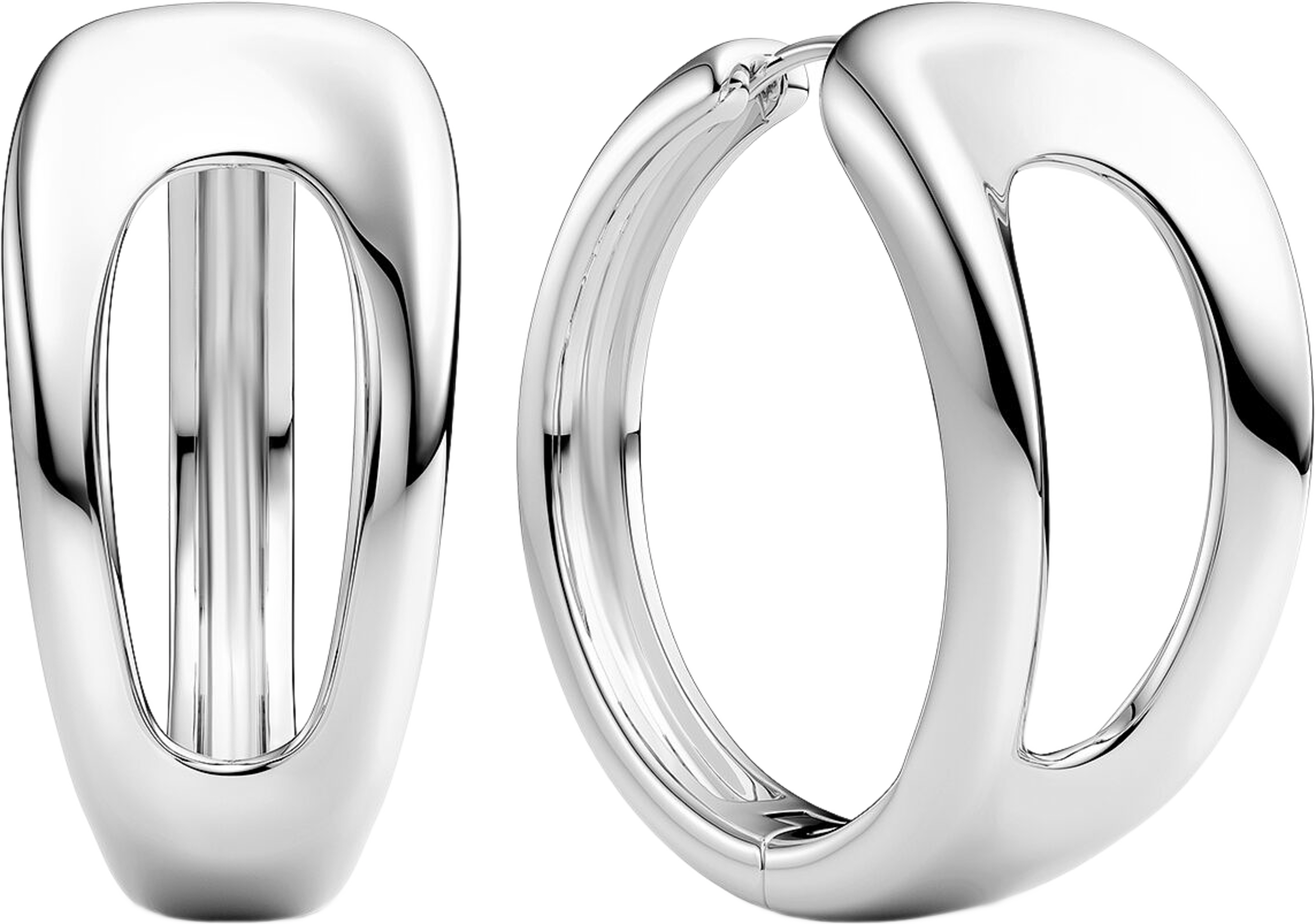 Borsa Creolo Grande Earrings, från Sif Jakobs Jewellery, i färgen silver. Klicka för att öppna bilden i stort format