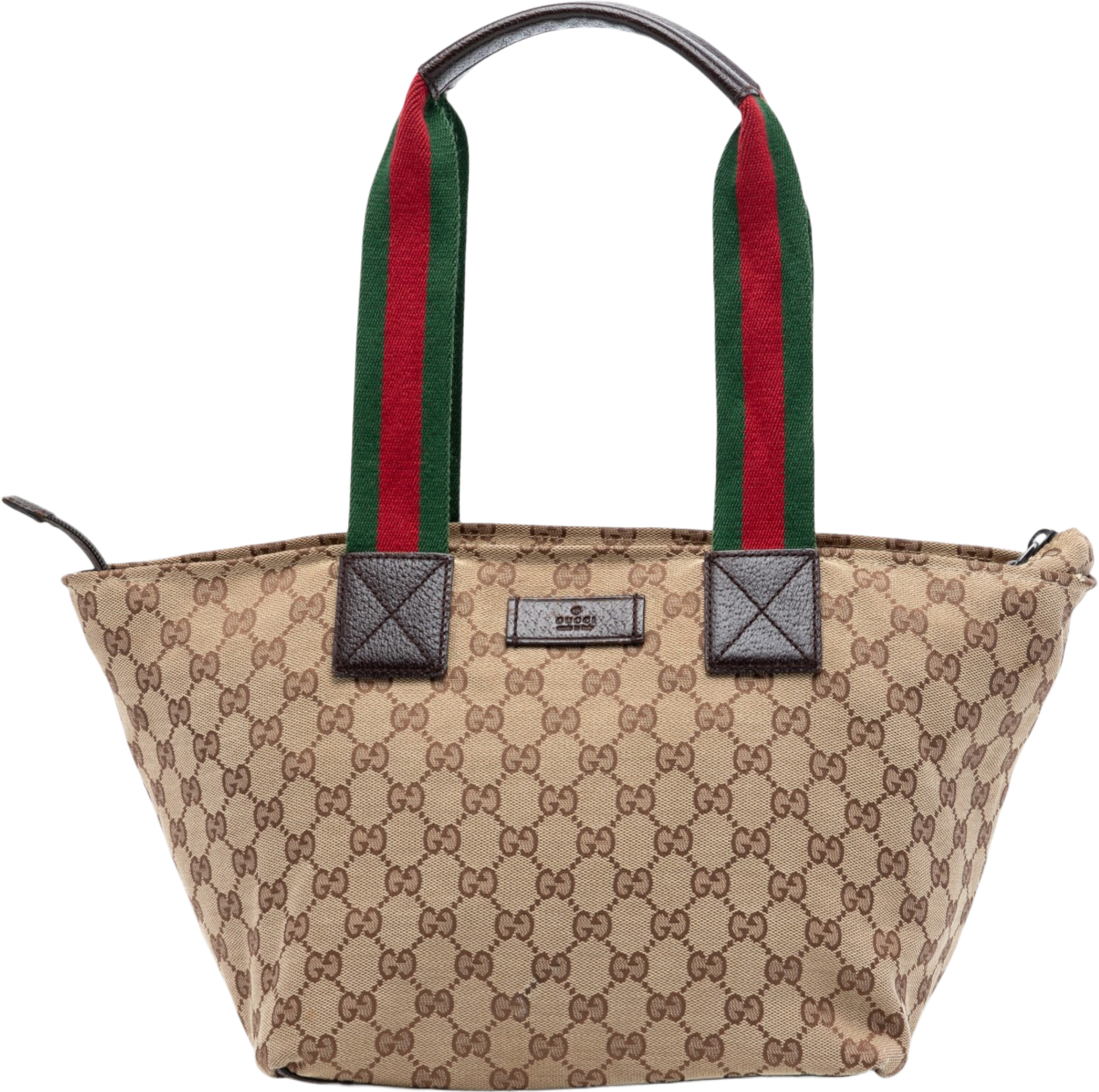 Gucci Gg Canvas Web Tote, från Luxclusif, i färgen beige. Klicka för att öppna bilden i stort format