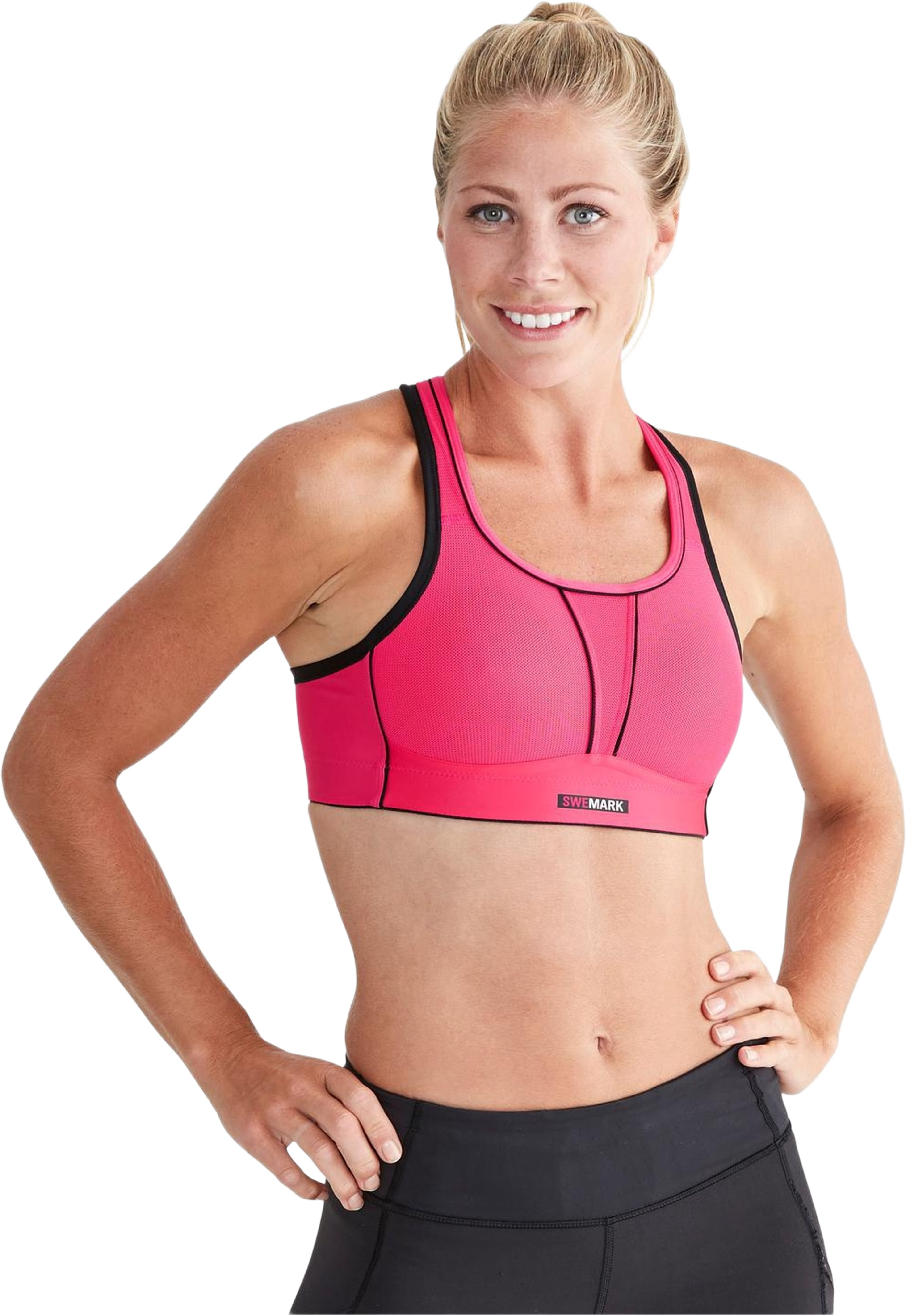Movement Sport-bh, från Swegmark, i färgen raspberry. Klicka för att öppna bilden i stort format
