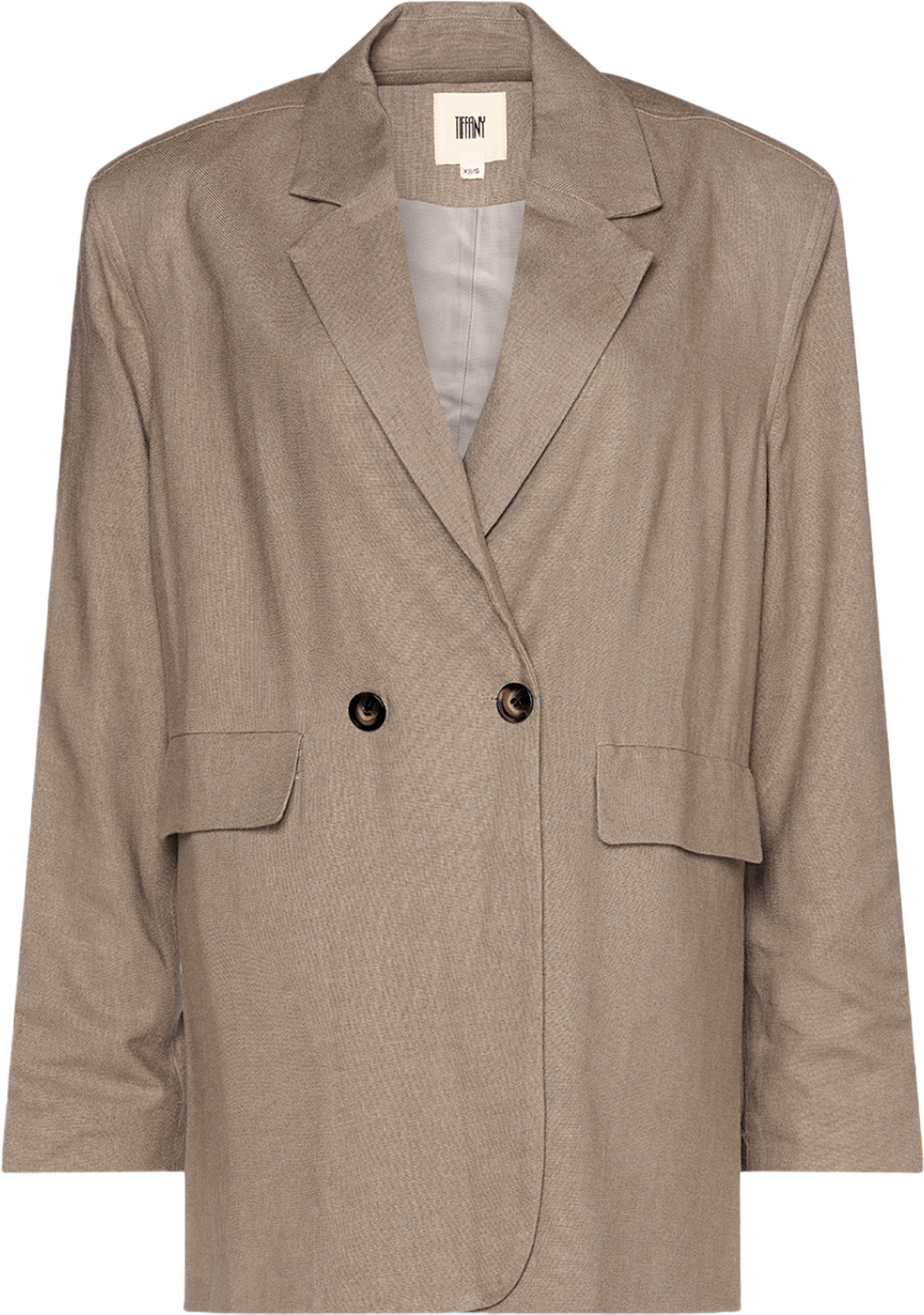 Nima, Blazer 1, Linen/viscose - Brown