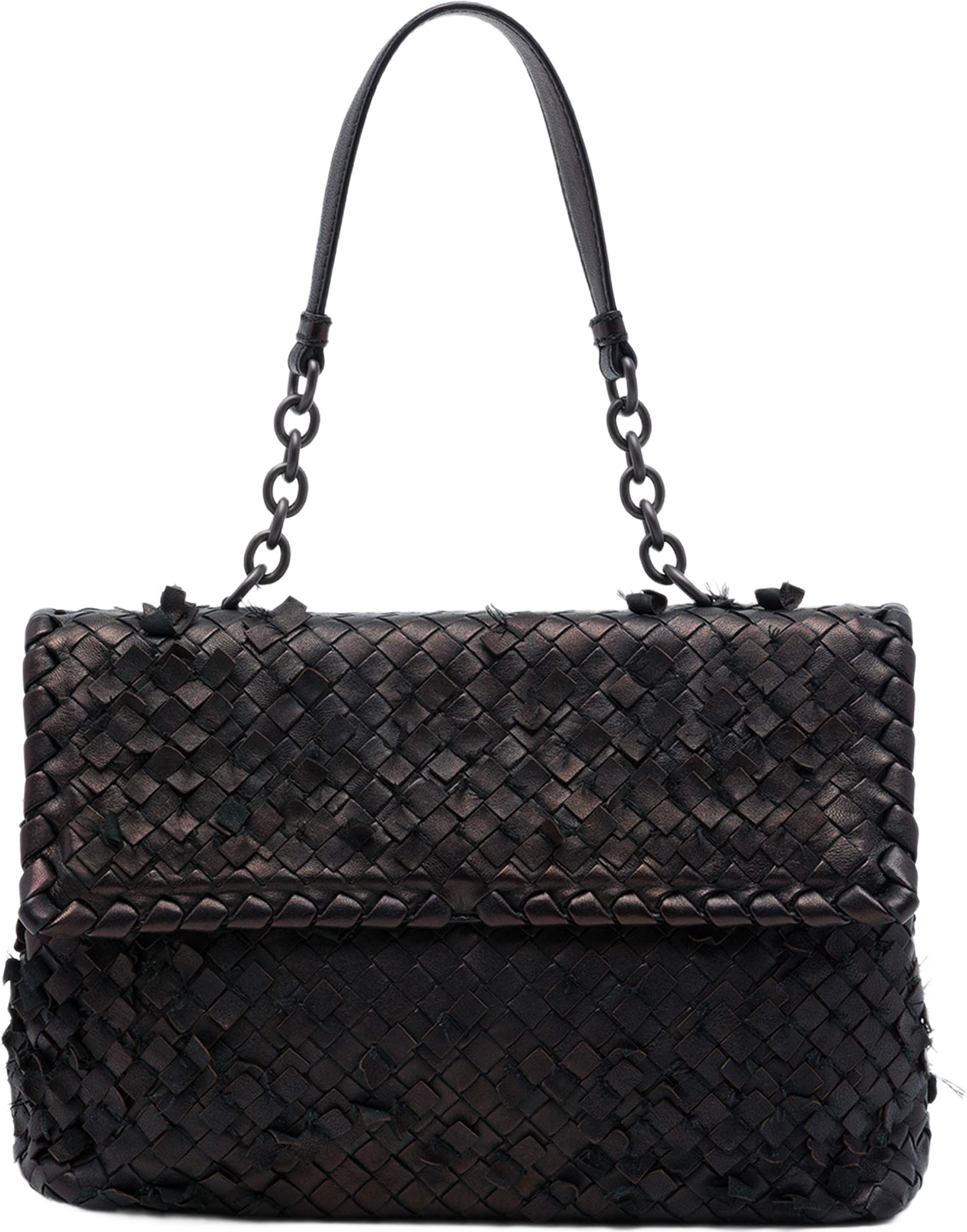 Bottega Veneta Nappa Intrecciato Tobu Olimpia Shoulder Bag, från Luxclusif, i färgen brun. Klicka för att öppna bilden i stort format