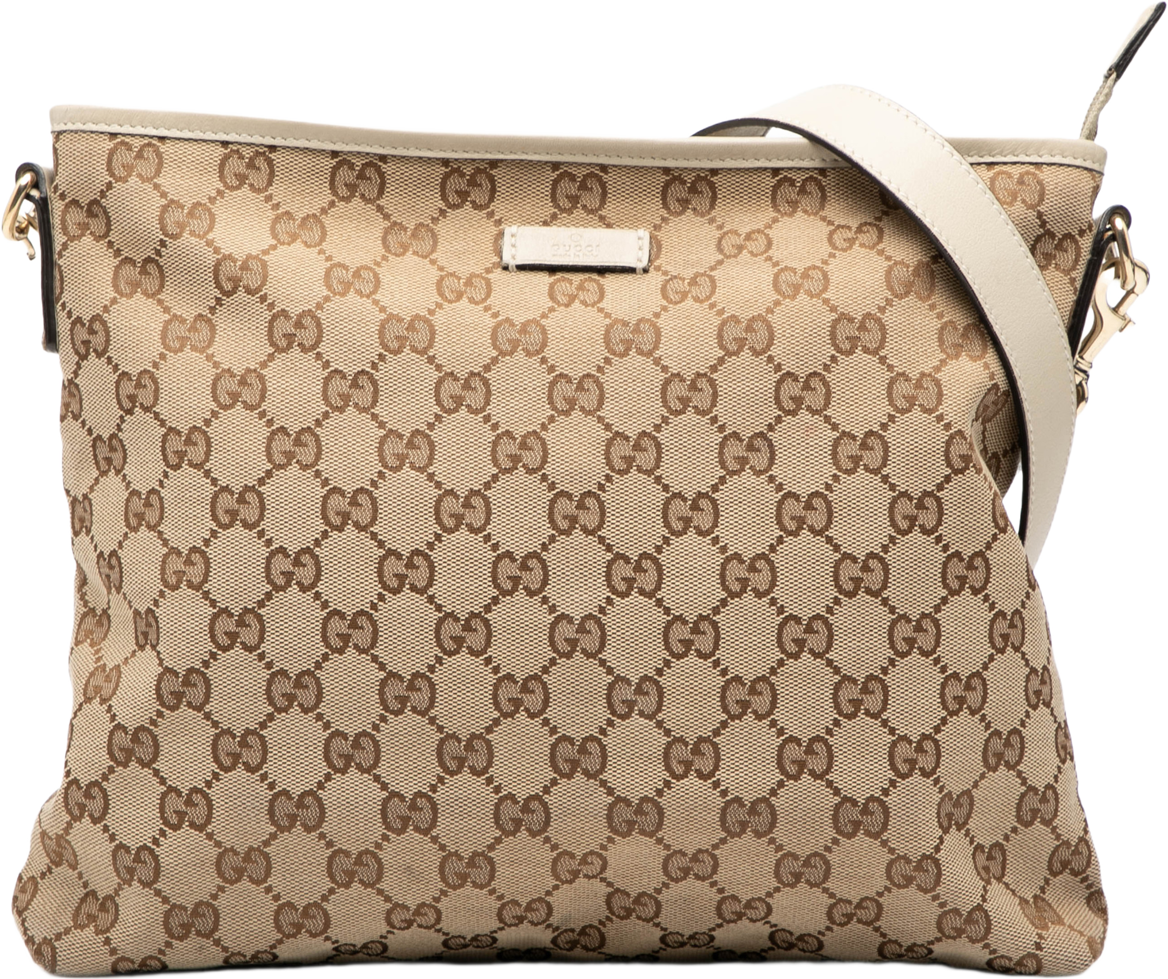 Gucci Gg Canvas Crossbody, från Luxclusif, i färgen beige. Klicka för att öppna bilden i stort format