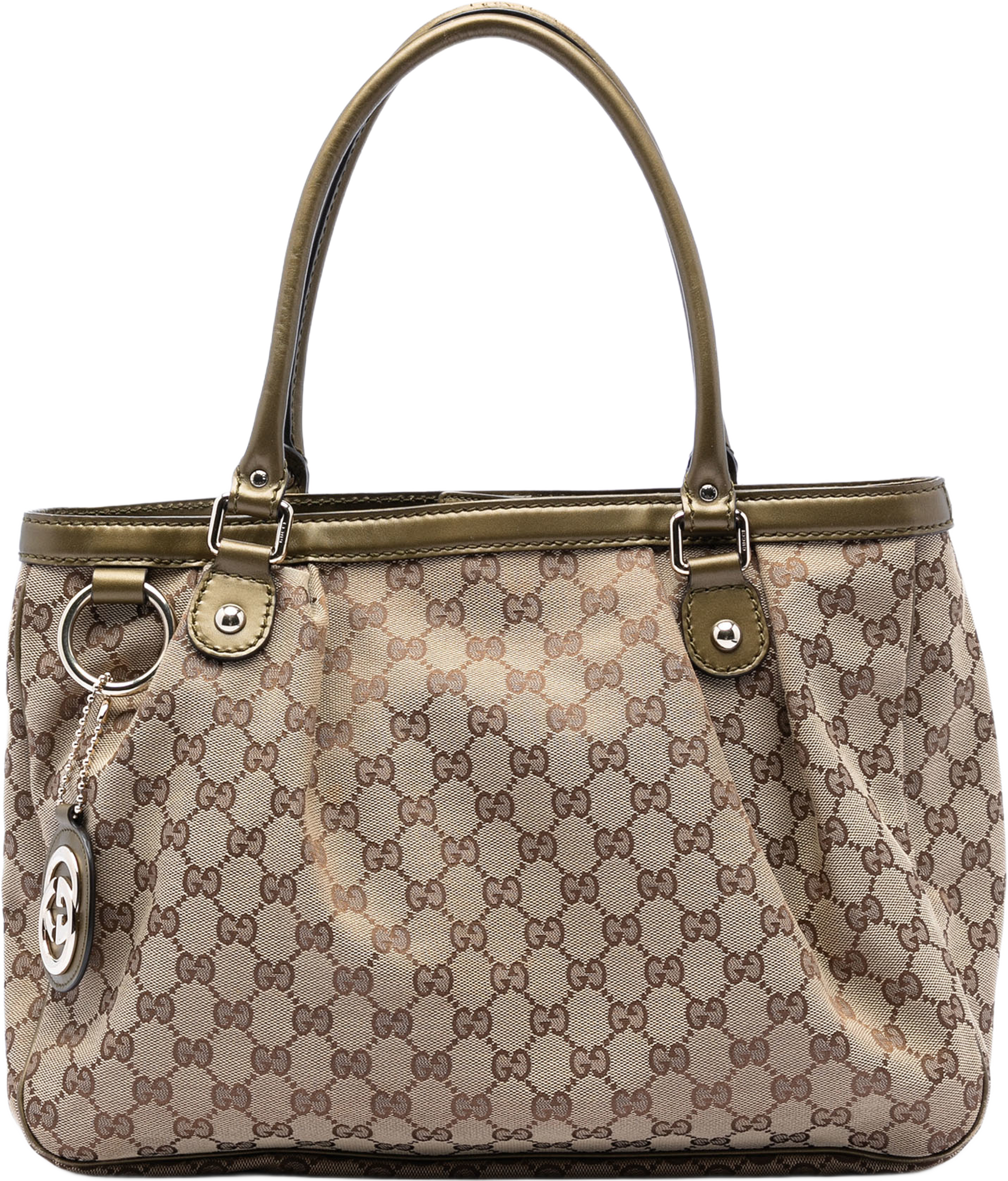 Gucci Gg Canvas Sukey Tote, från Luxclusif, i färgen beige. Klicka för att öppna bilden i stort format