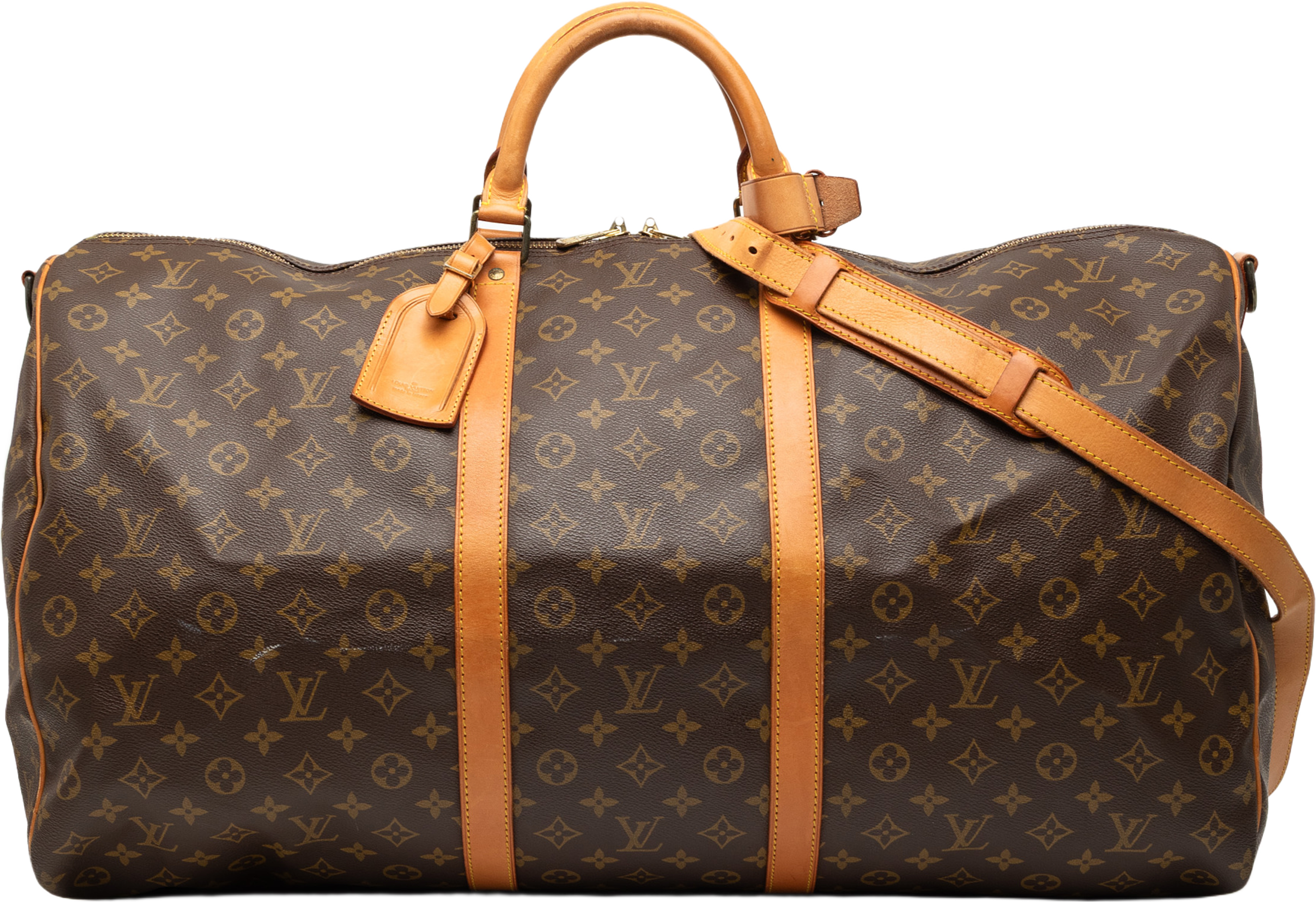 Louis Vuitton Monogram Keepall Bandouliere 60, från Luxclusif, i färgen brown. Klicka för att öppna bilden i stort format
