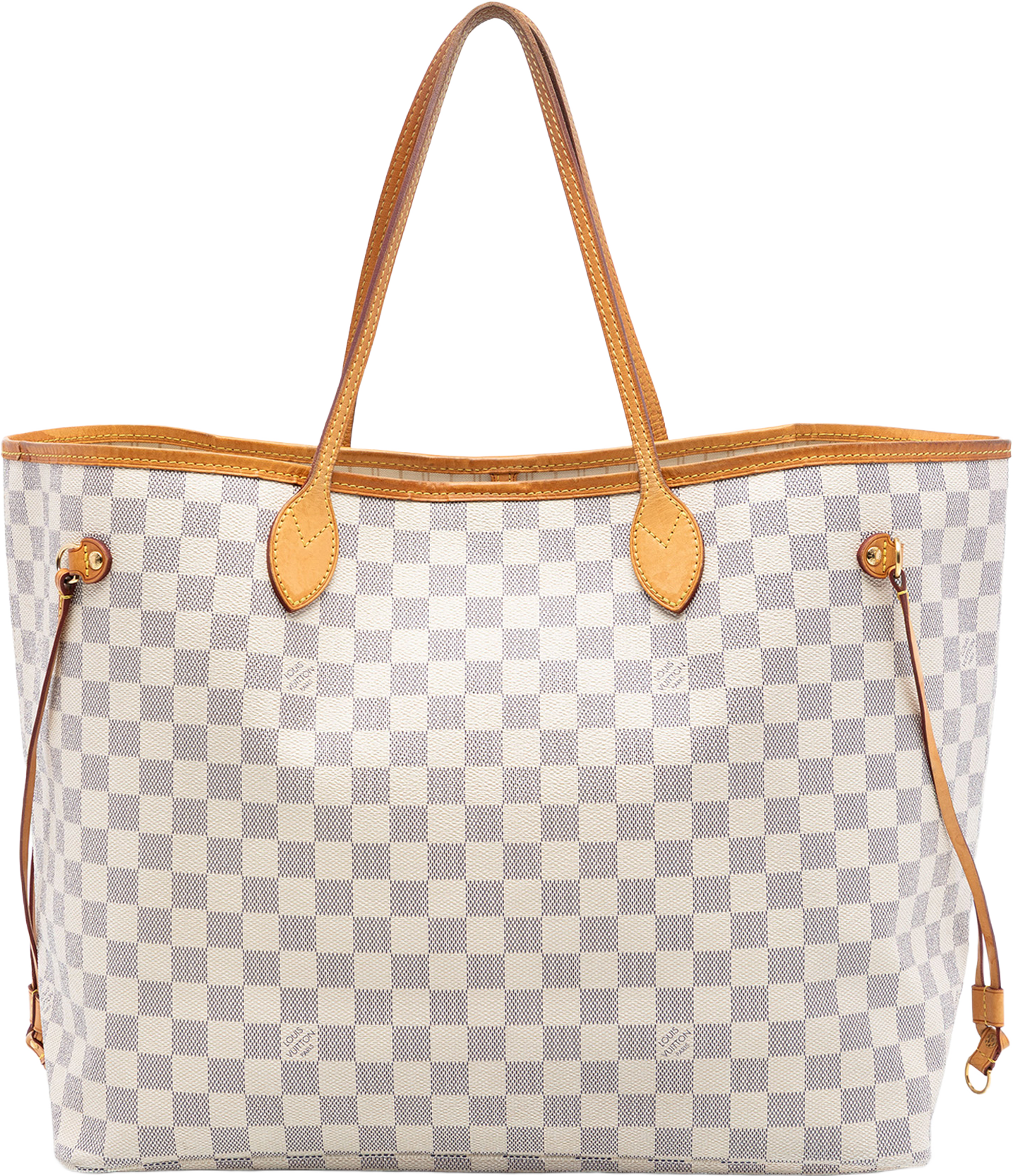 Louis Vuitton Damier Azur Neverfull Gm, från Luxclusif, i färgen white. Klicka för att öppna bilden i stort format