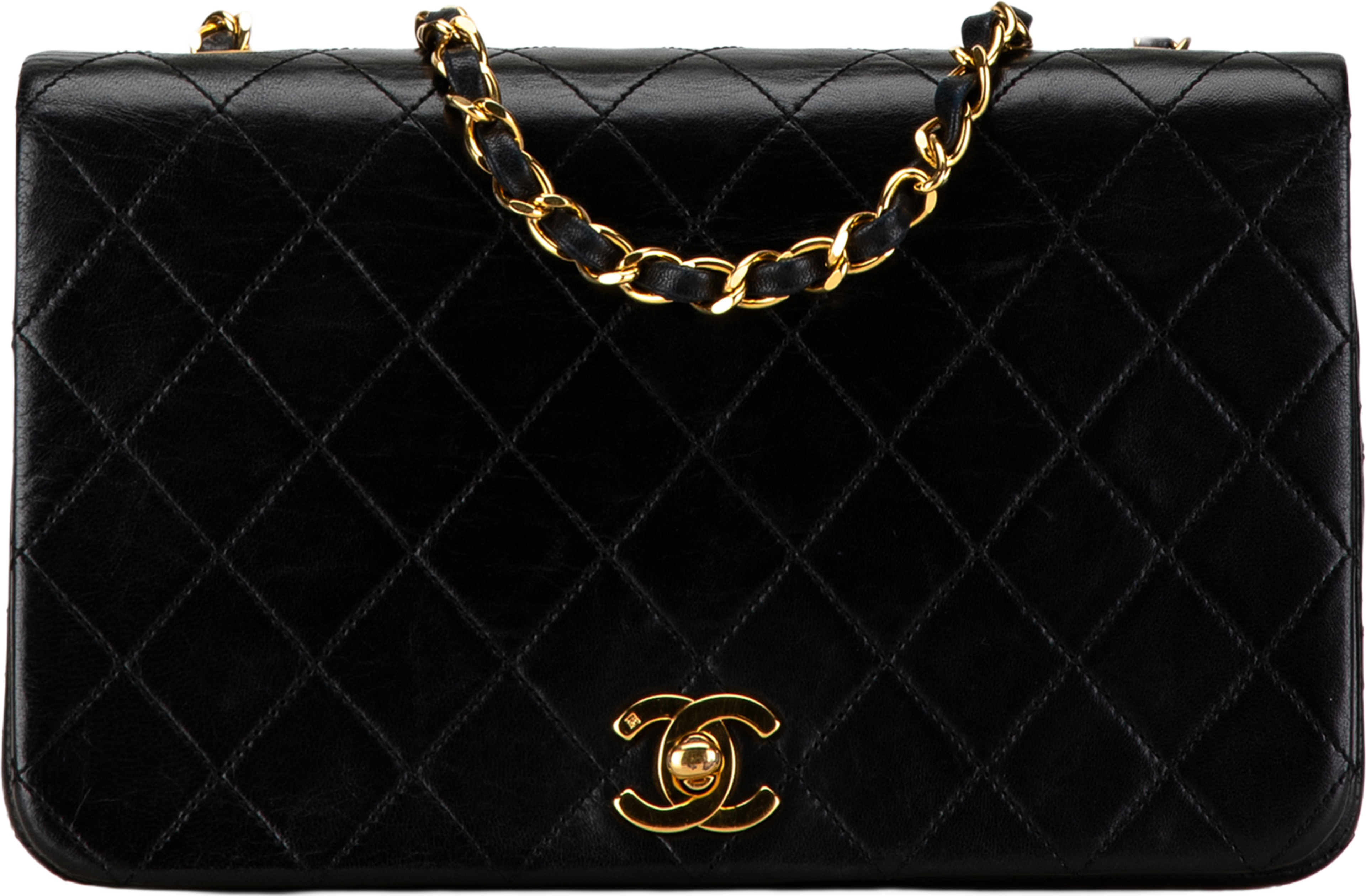 Chanel Cc Quilted Lambskin Full Flap