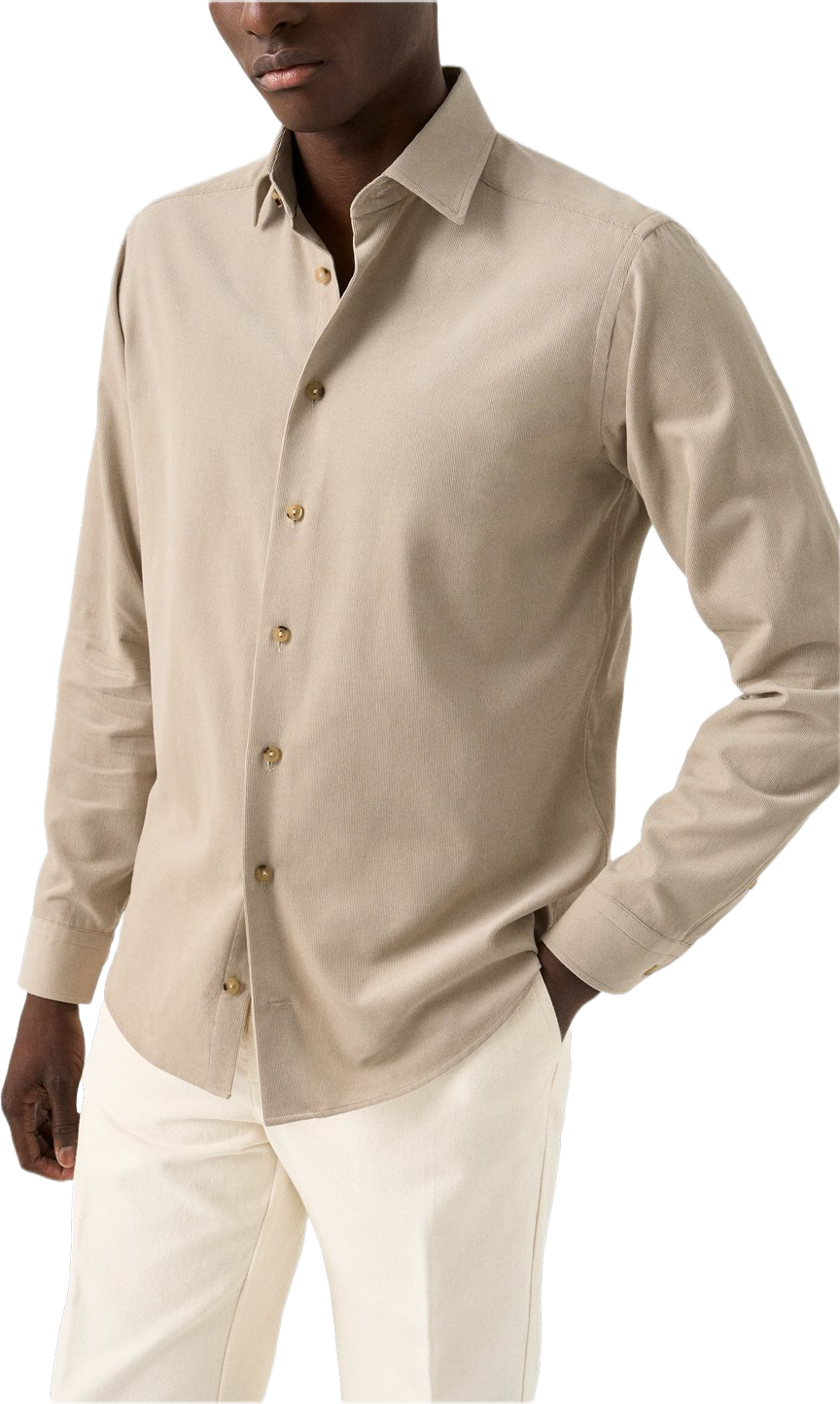 Manchesterskjorta Casual Fit, från Eton, i färgen beige. Klicka för att öppna bilden i stort format