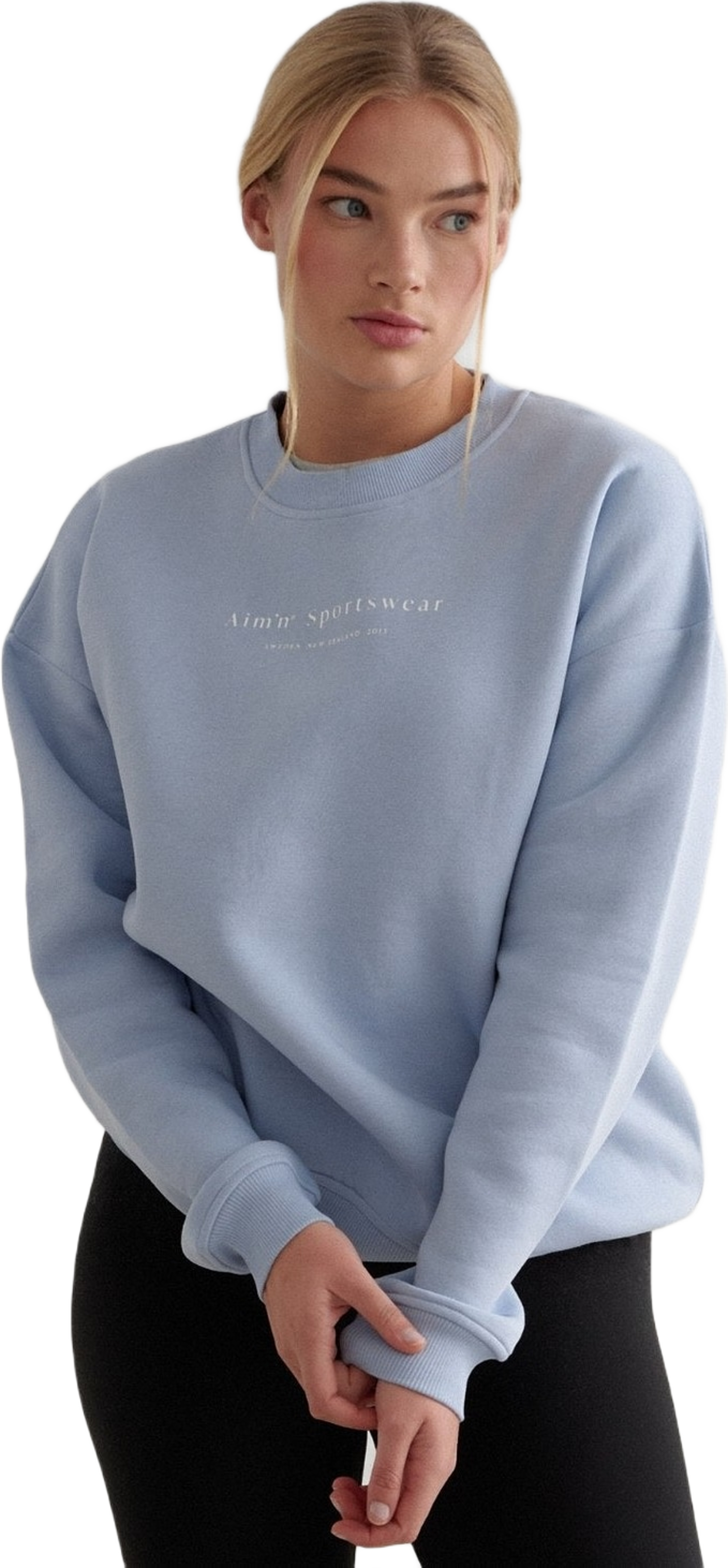 Cloudy Blue Serif Sweatshirt