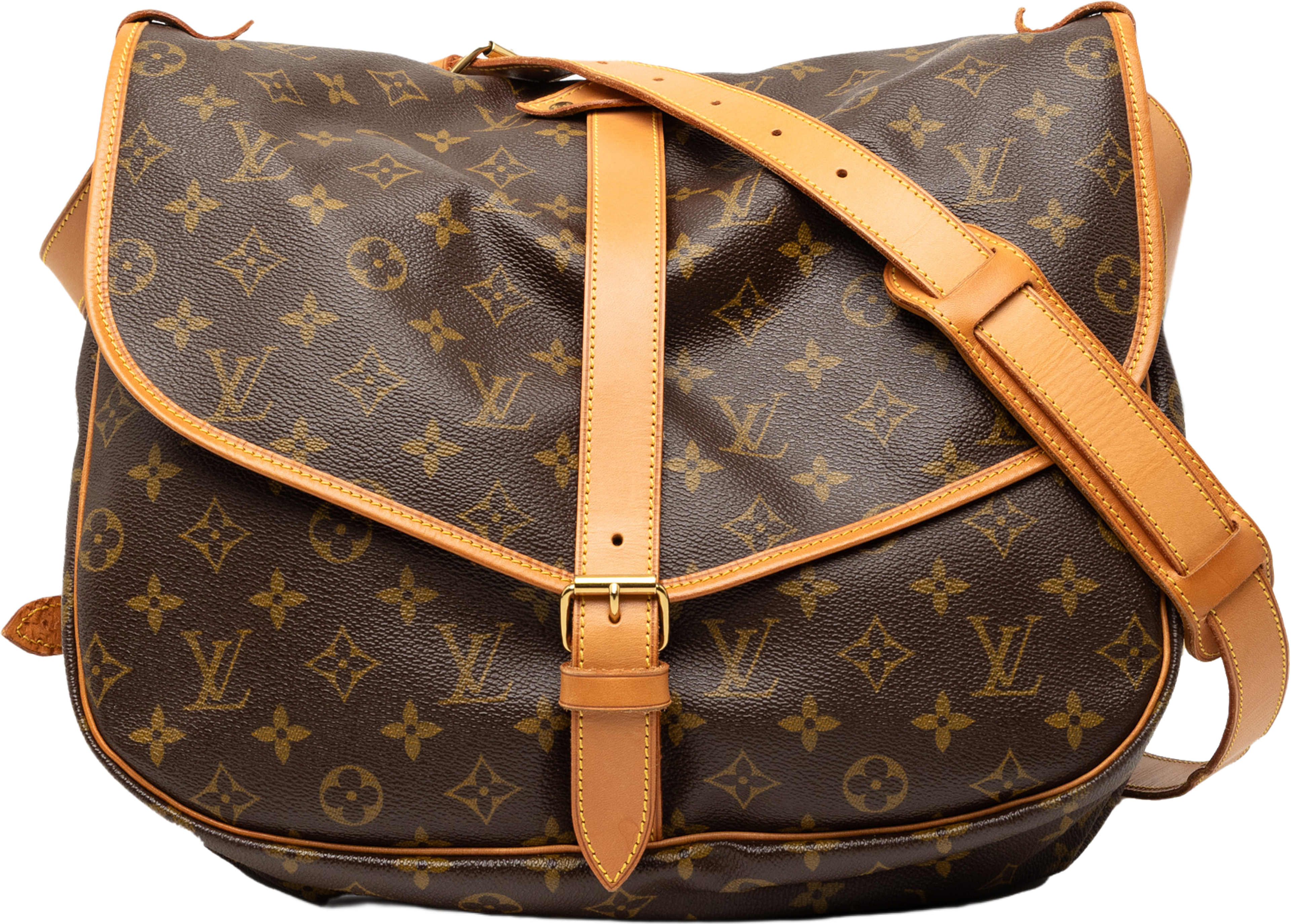 Louis Vuitton Monogram Saumur 35, från Luxclusif, i färgen brown. Klicka för att öppna bilden i stort format