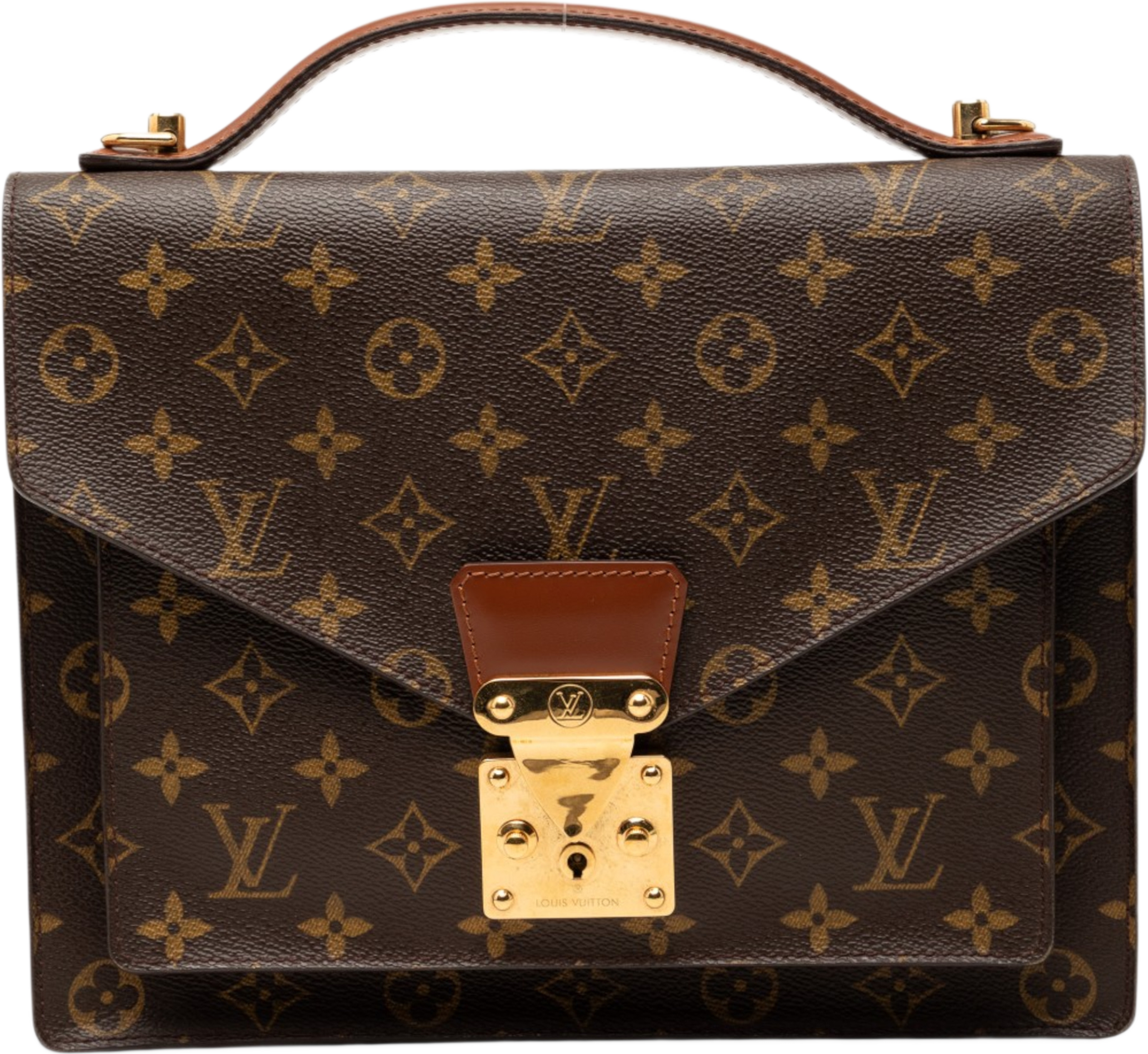 Louis Vuitton Monogram Monceau 28, från Luxclusif, i färgen brun. Klicka för att öppna bilden i stort format