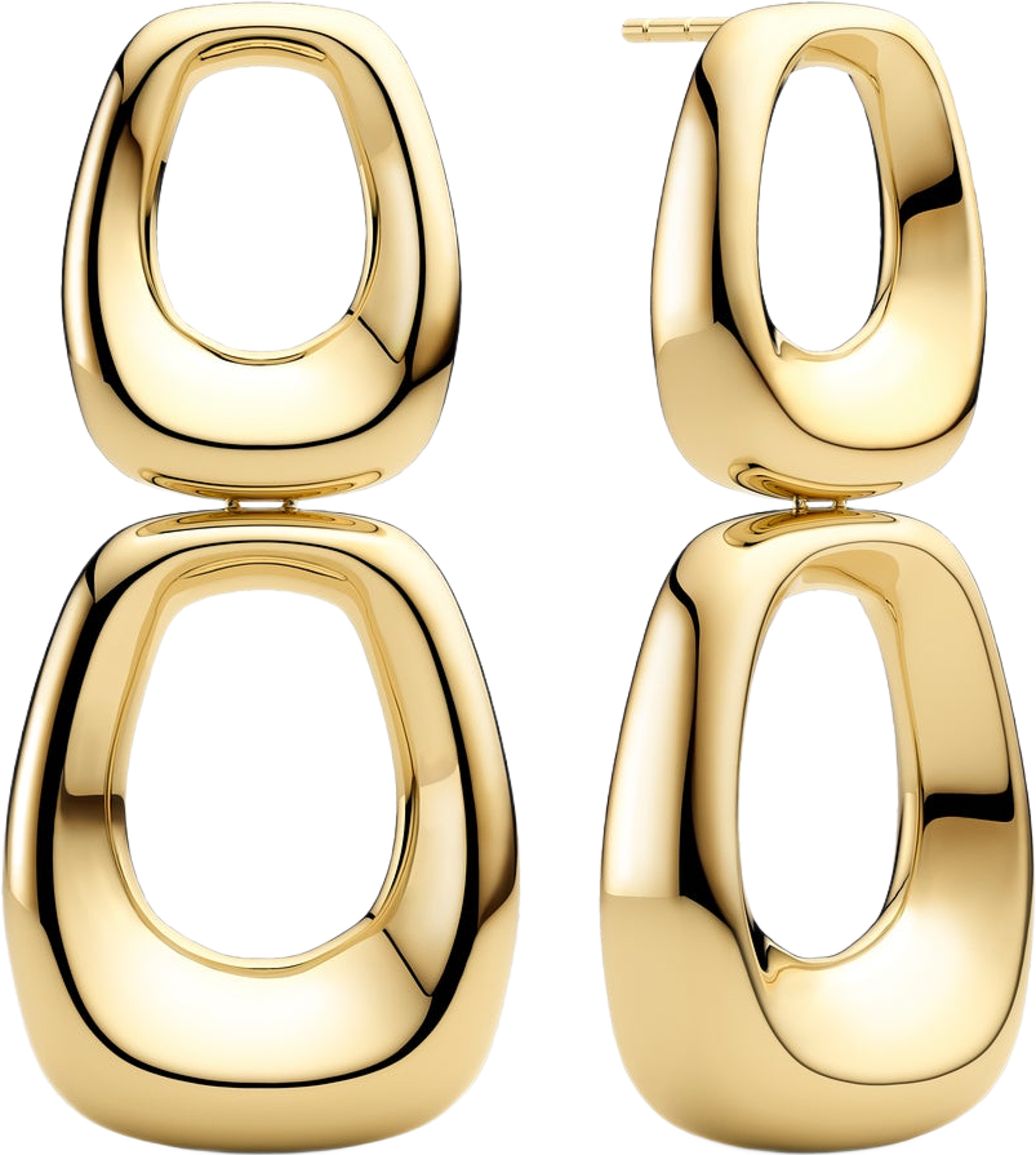 Örhängen Borsa Due, från Sif Jakobs Jewellery, i färgen 18k guldpläterad. Klicka för att öppna bilden i stort format