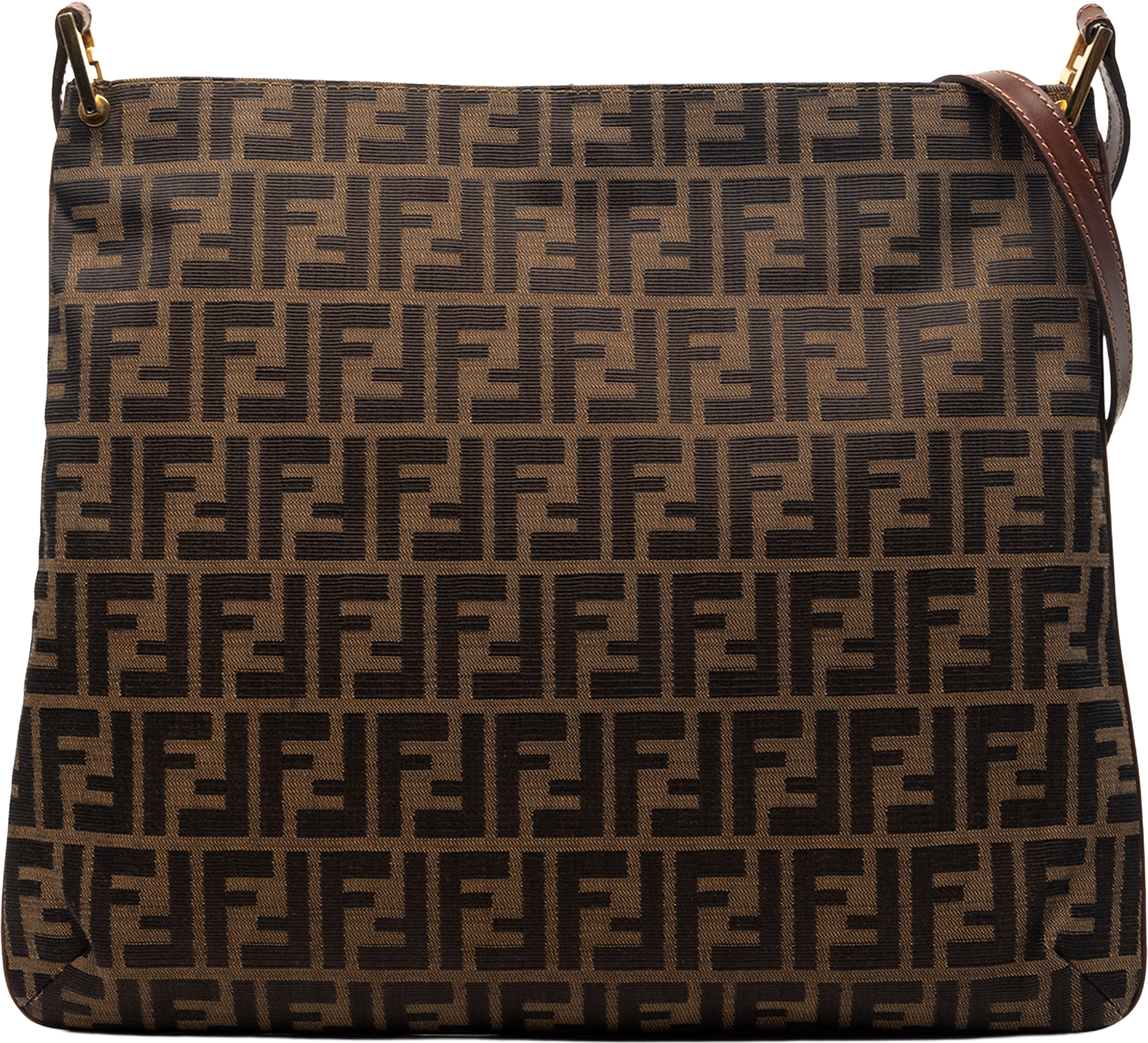Fendi Zucca Canvas Crossbody, från Luxclusif, i färgen brown. Klicka för att öppna bilden i stort format
