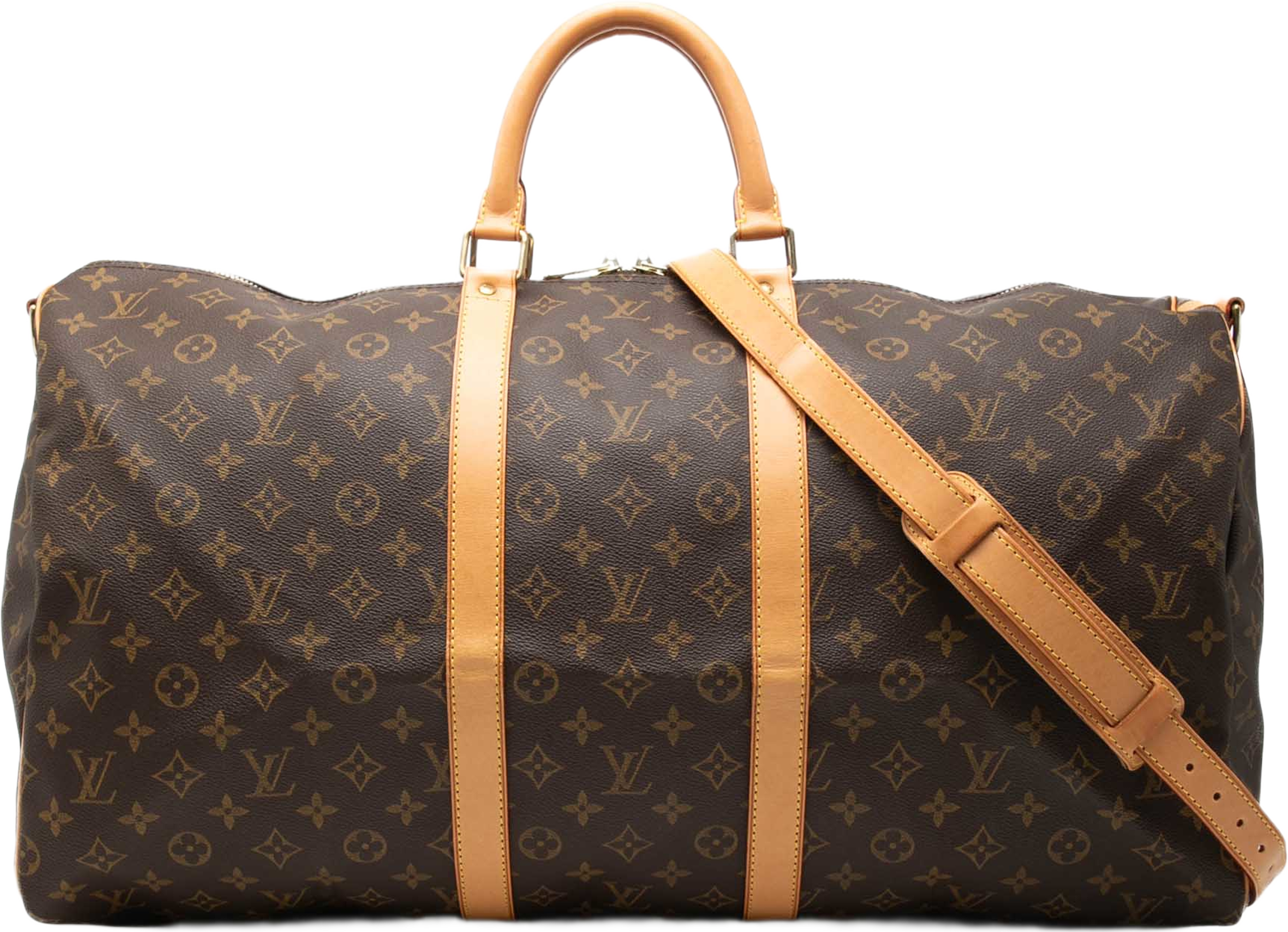 Louis Vuitton Monogram Keepall Bandouliere 55, från Luxclusif, i färgen brun. Klicka för att öppna bilden i stort format