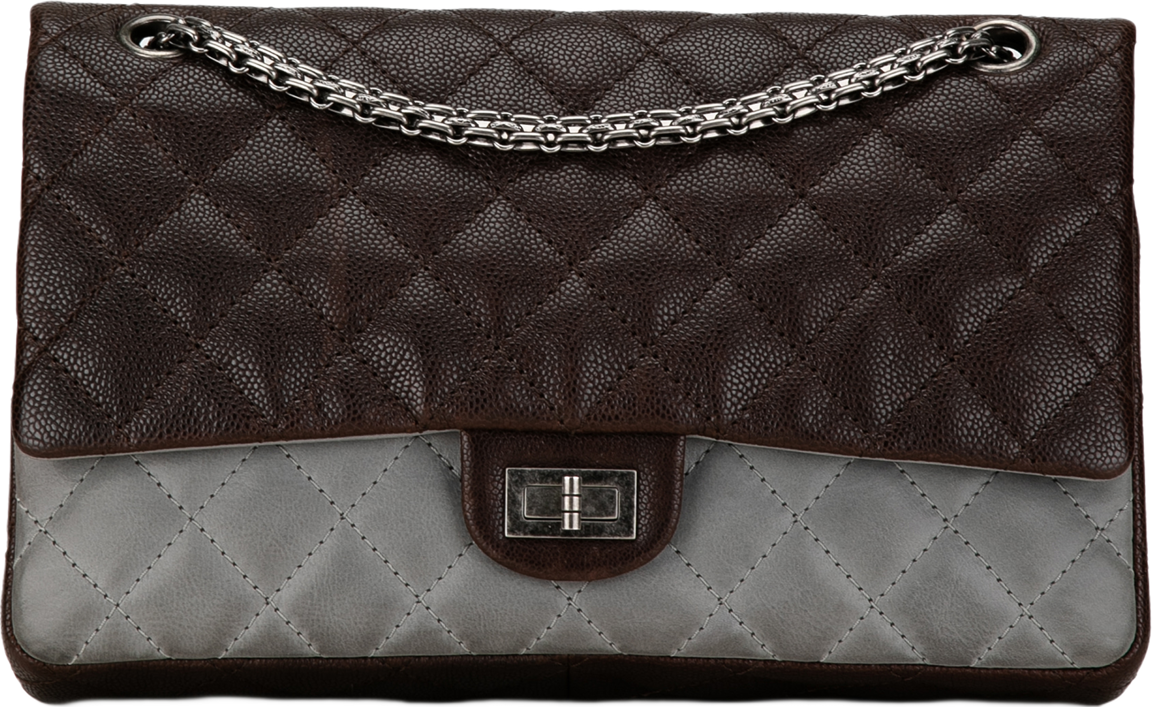 Chanel Caviar And Iridescent Calfskin Reissue 2.55 Double Flap 226