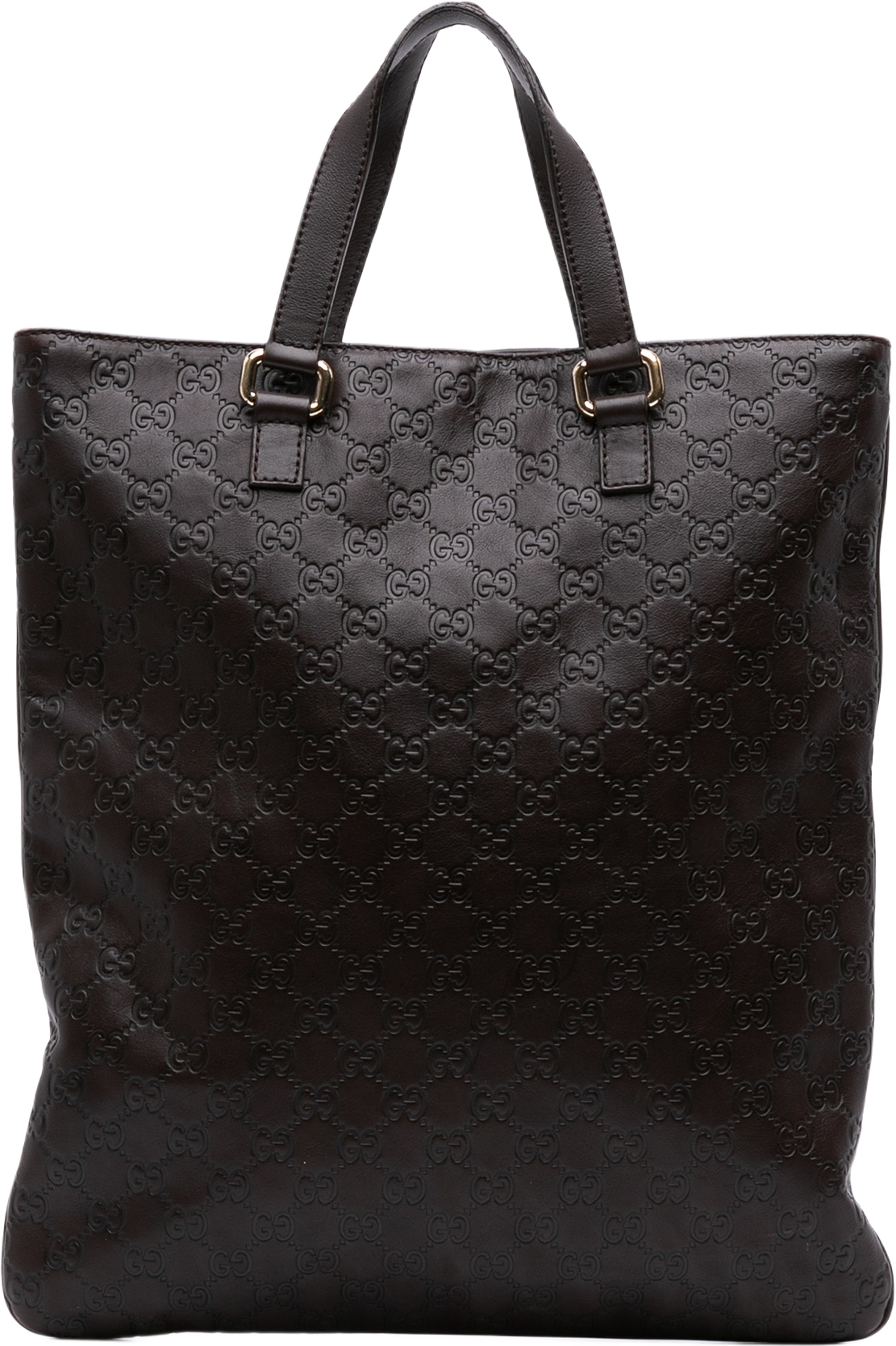 Gucci Guccissima Tote, från Luxclusif, i färgen dark brown. Klicka för att öppna bilden i stort format