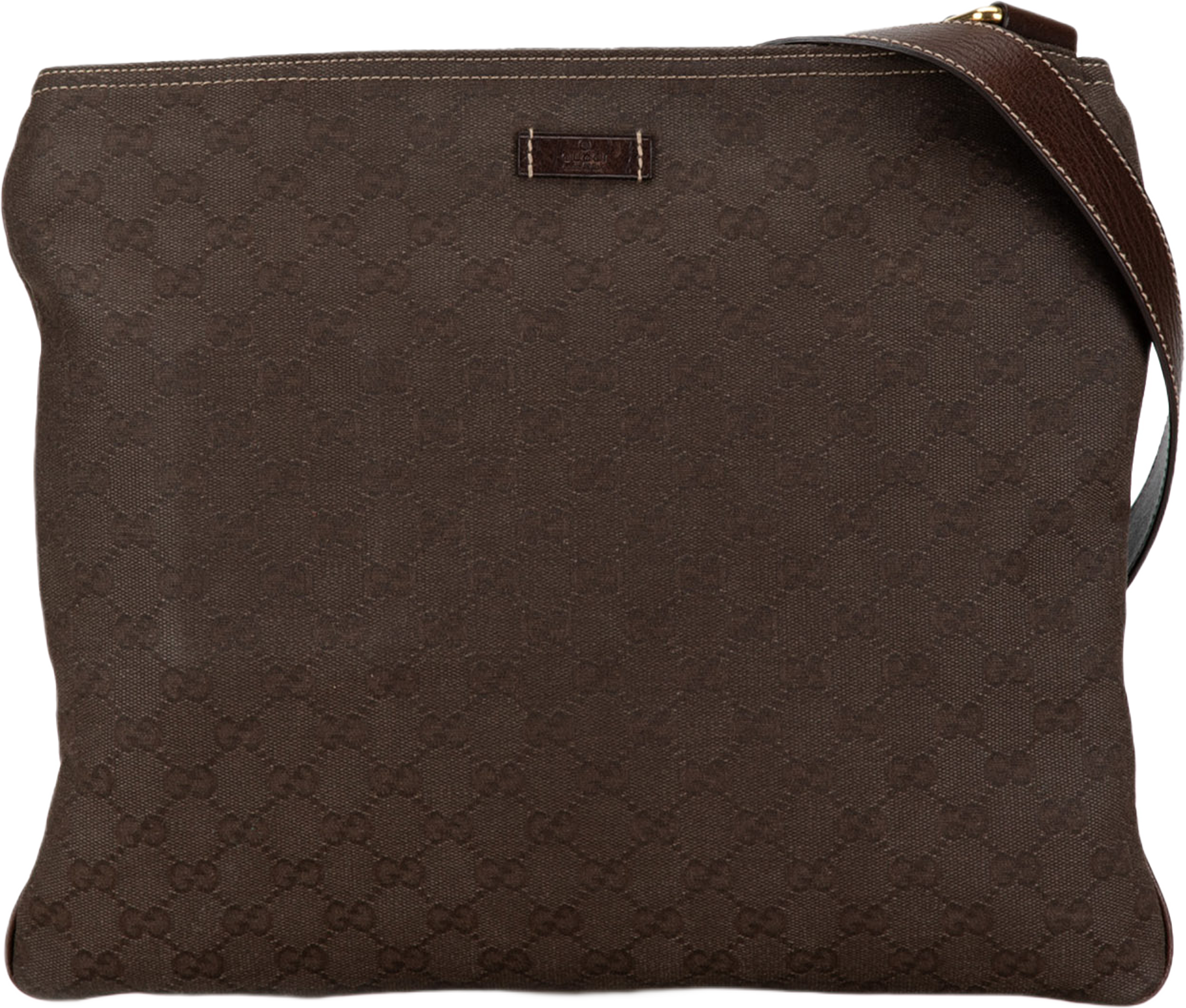 Gucci Gg Canvas Crossbody, från Luxclusif, i färgen dark brown. Klicka för att öppna bilden i stort format