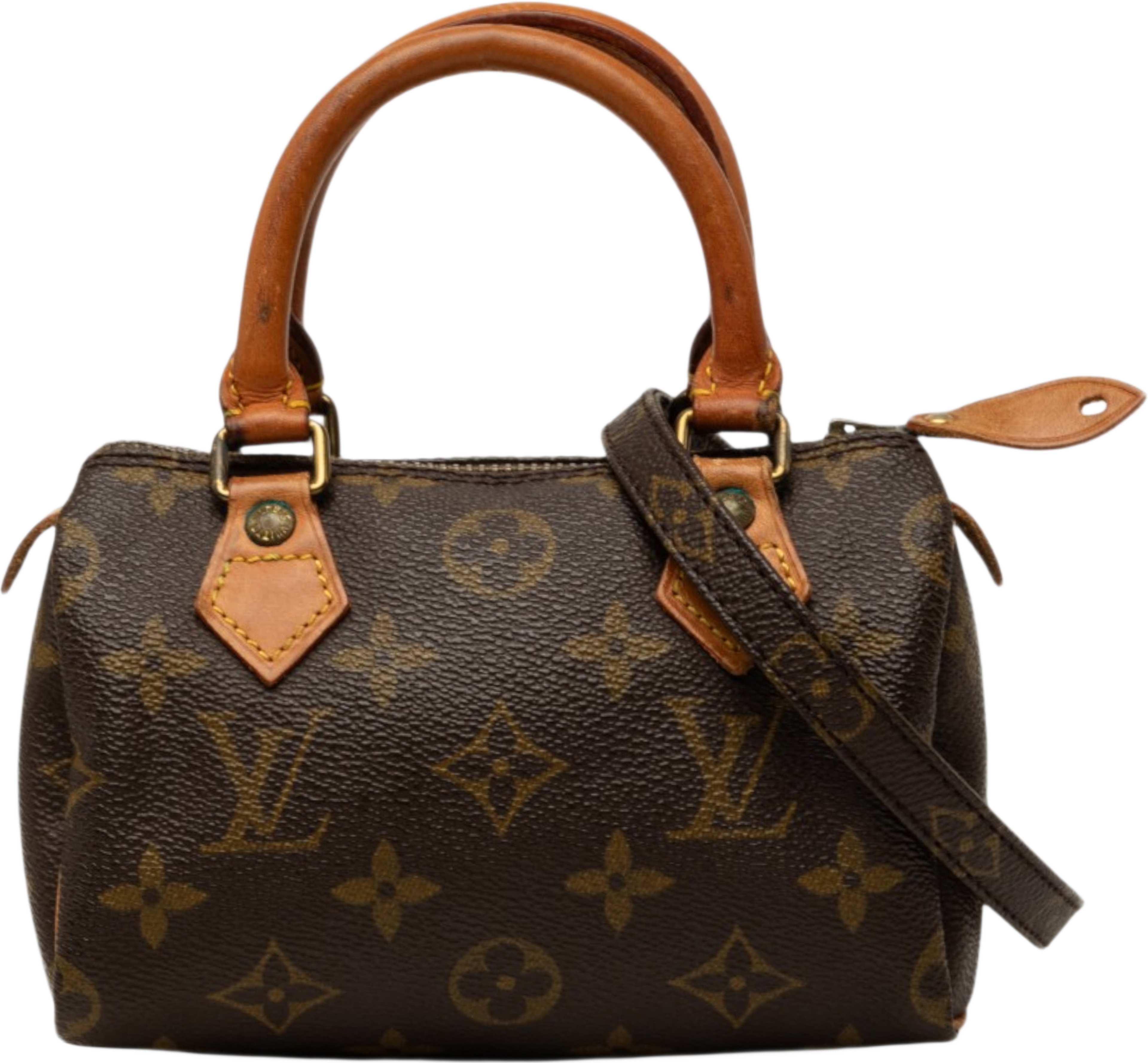 Louis Vuitton Monogram Mini Speedy Hl, från Luxclusif, i färgen brun. Klicka för att öppna bilden i stort format