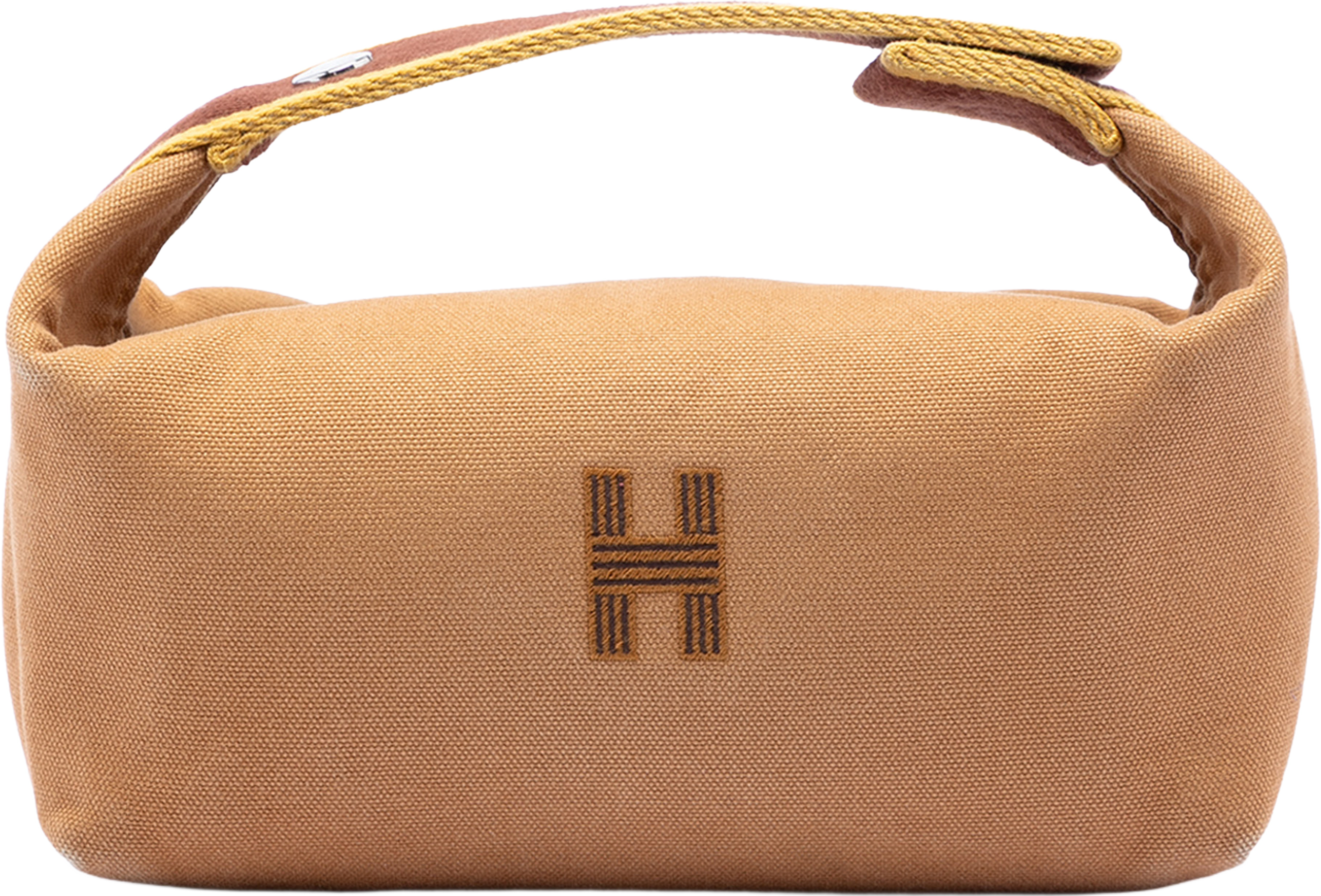 Hermès Small Toile Bride A Brac Case, från Luxclusif, i färgen brown. Klicka för att öppna bilden i stort format