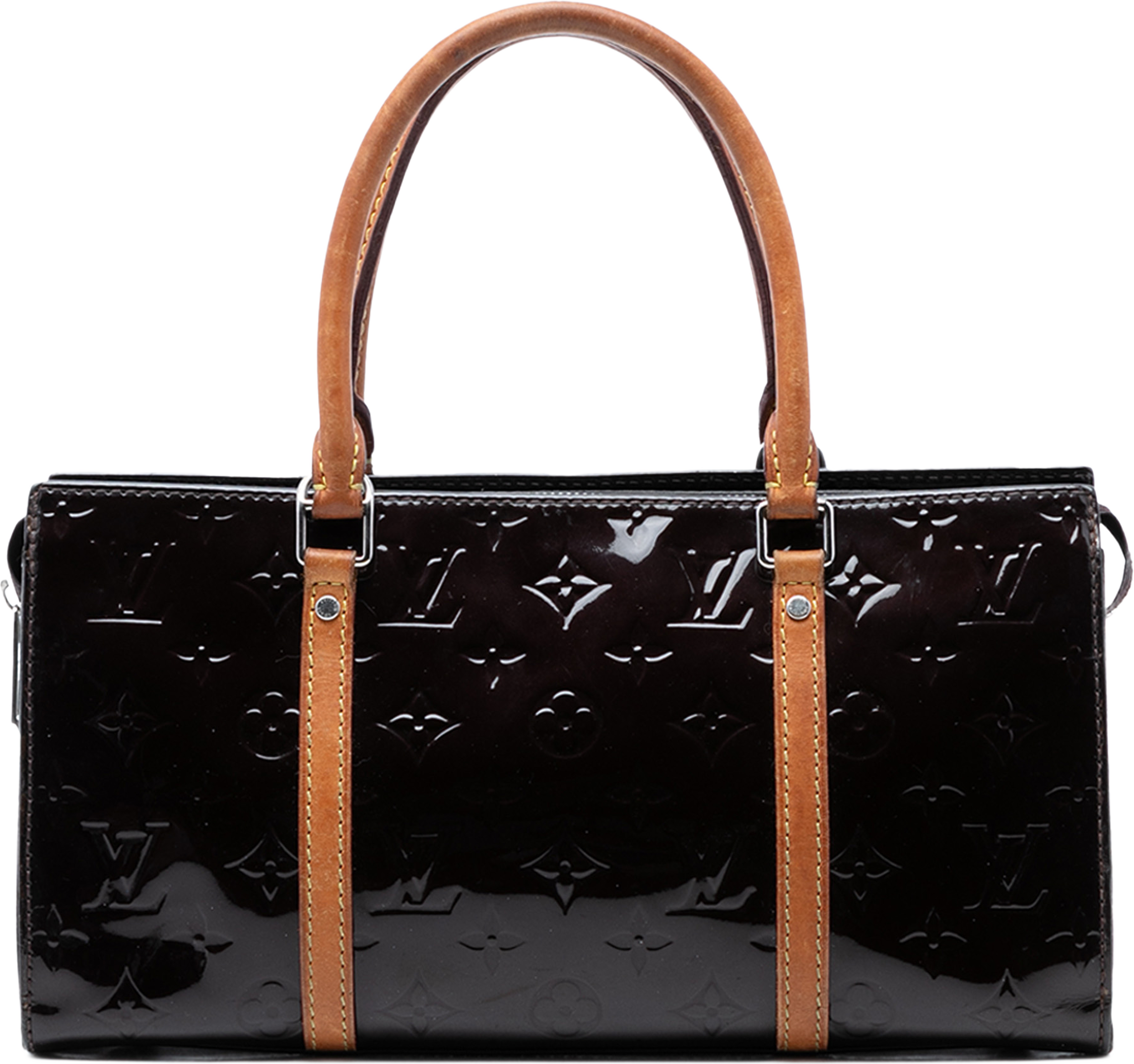 Louis Vuitton Monogram Vernis Neo Triangle, från Luxclusif, i färgen purpur. Klicka för att öppna bilden i stort format