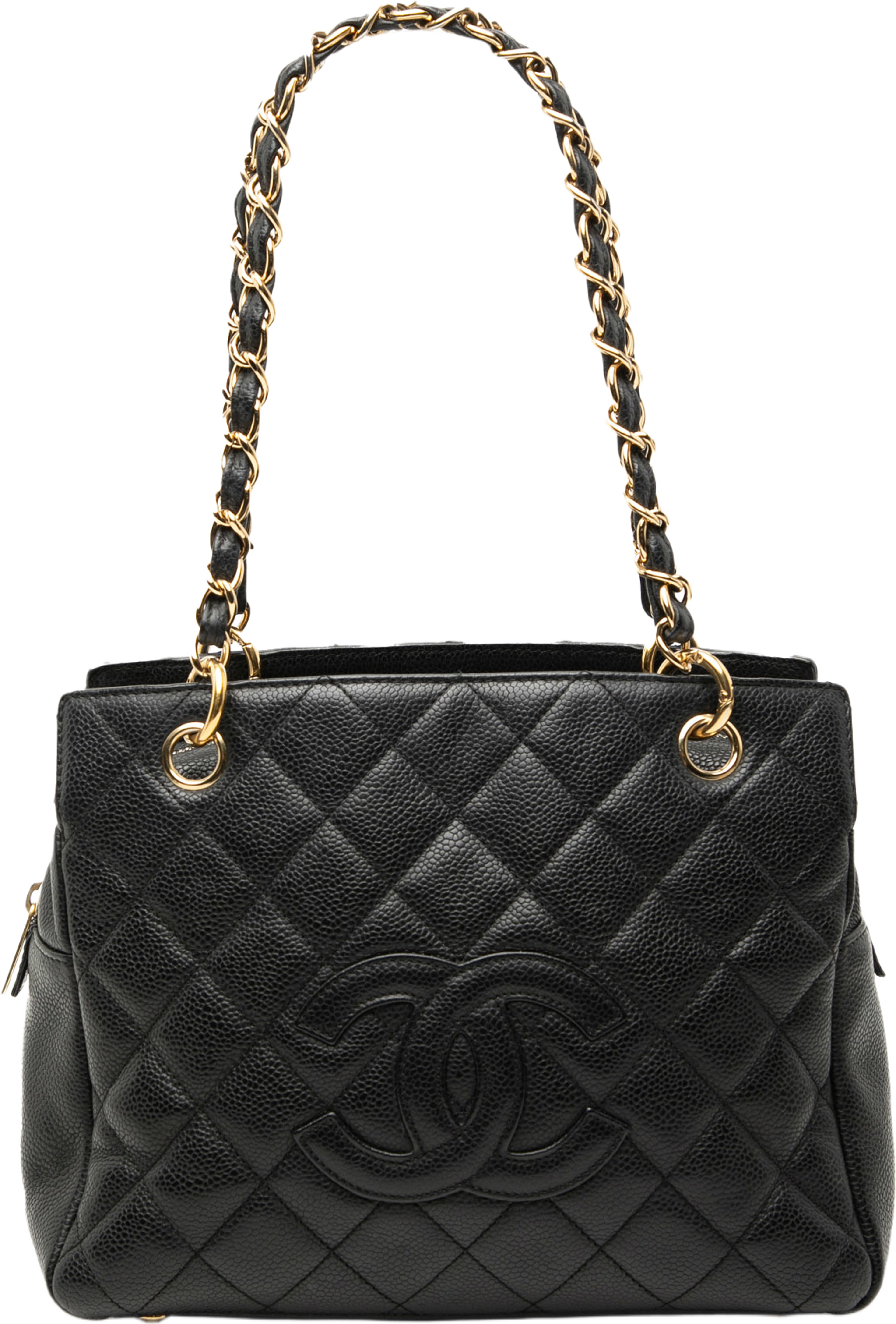 Chanel Petite Caviar Timeless Tote, från Luxclusif, i färgen black. Klicka för att öppna bilden i stort format