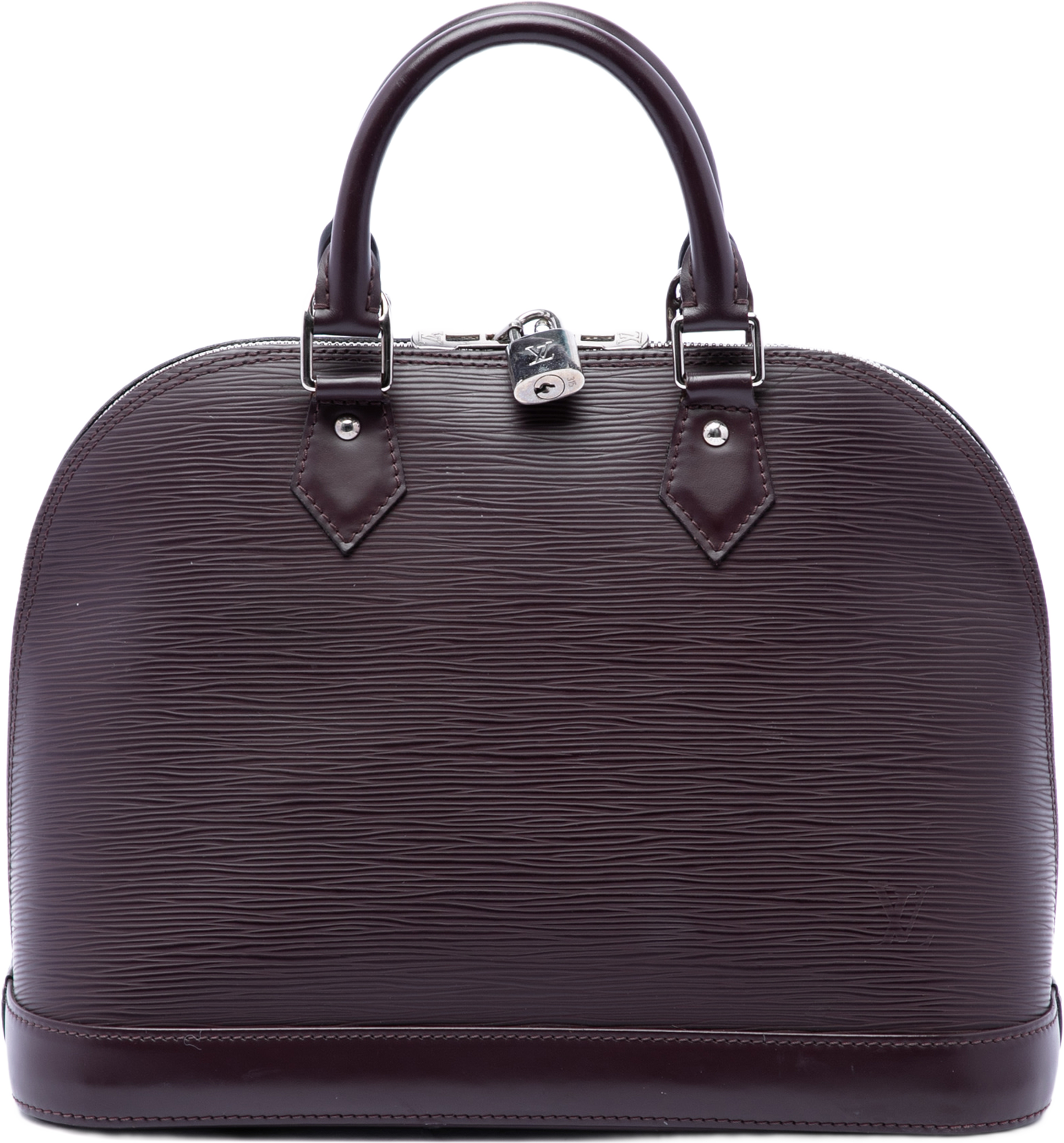 Louis Vuitton Epi Alma Pm, från Luxclusif, i färgen purpur. Klicka för att öppna bilden i stort format