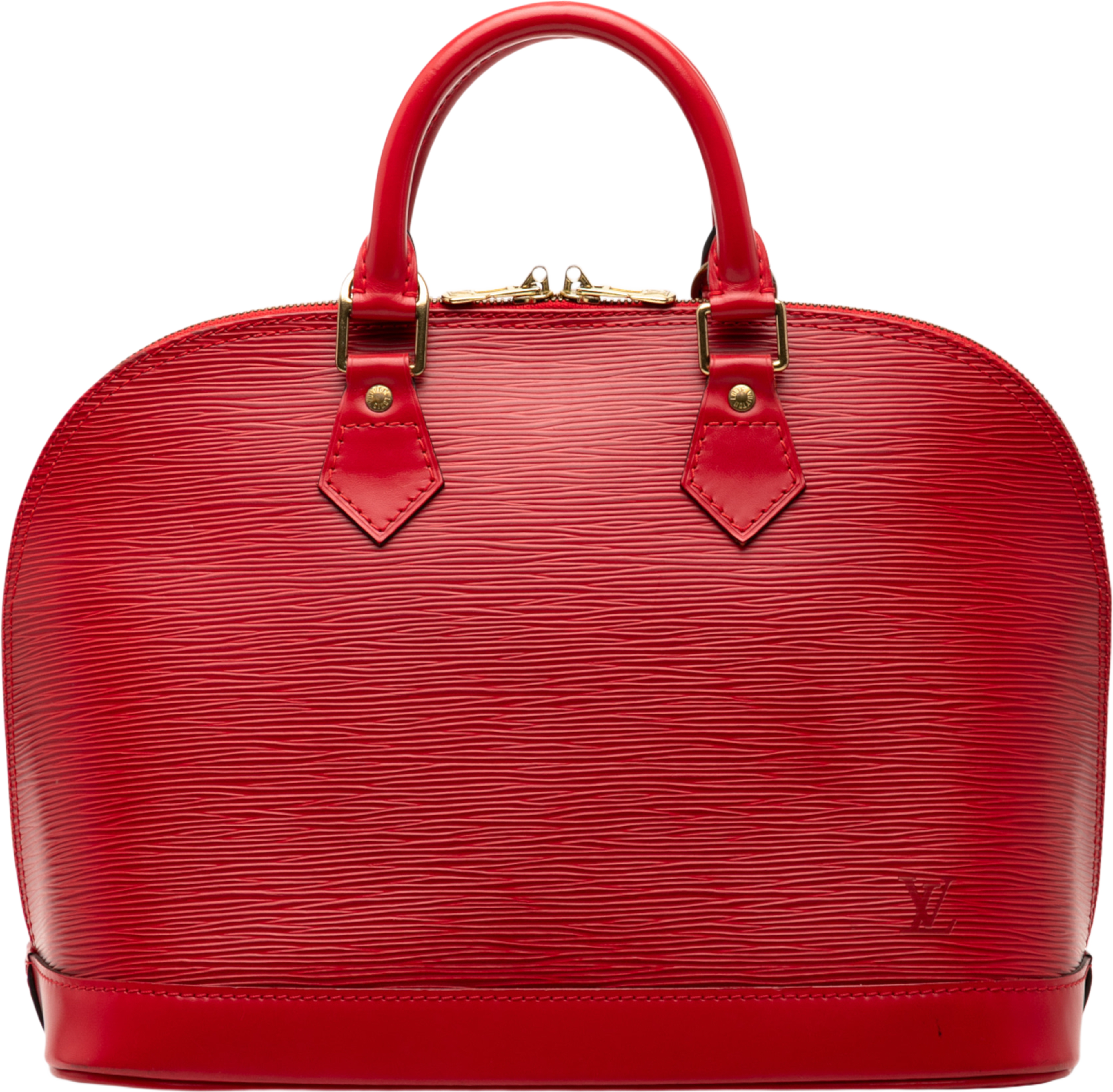 Louis Vuitton Epi Alma Pm, från Luxclusif, i färgen red. Klicka för att öppna bilden i stort format