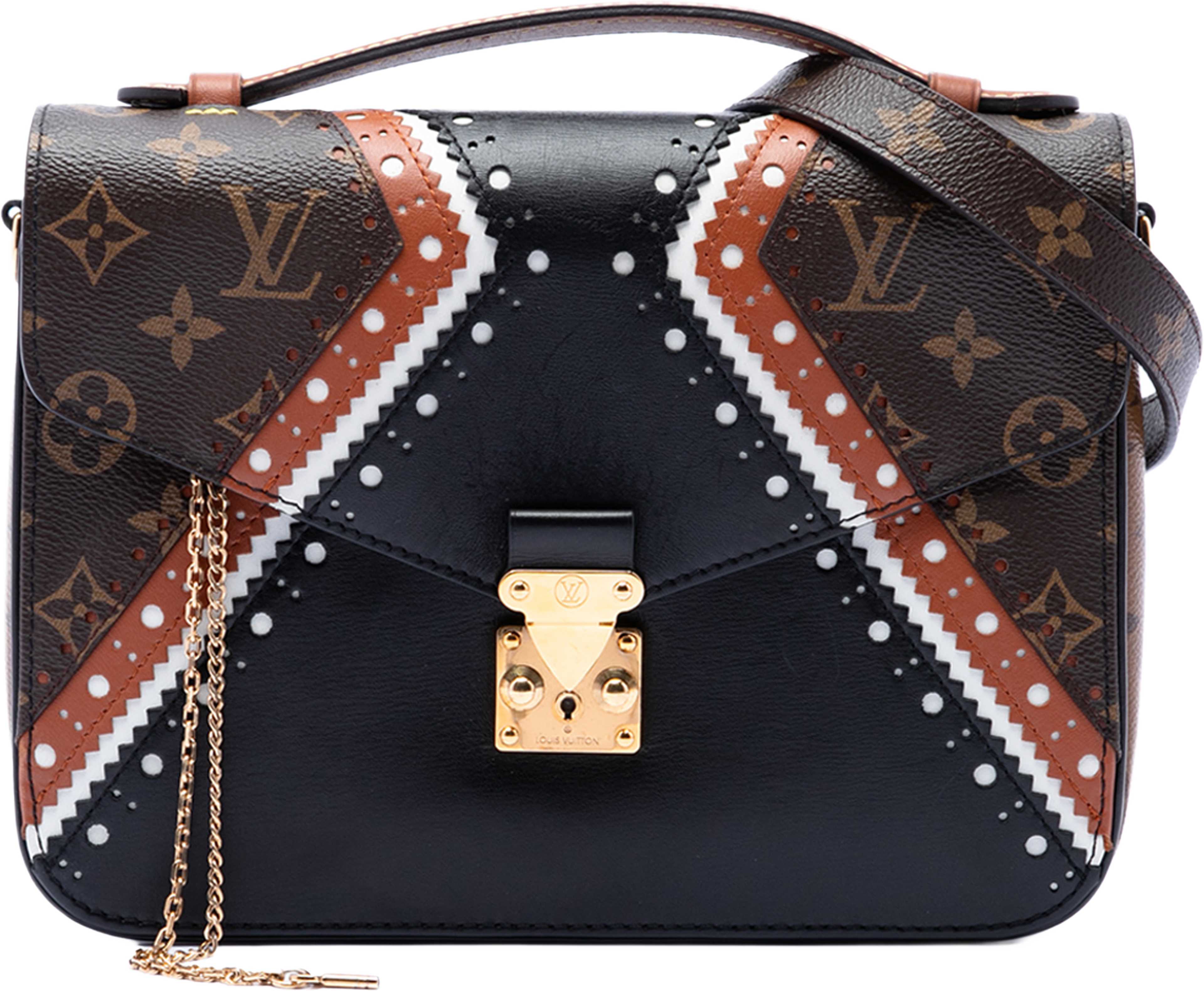 Louis Vuitton Monogram Brogue Pochette Metis, från Luxclusif, i färgen brown. Klicka för att öppna bilden i stort format