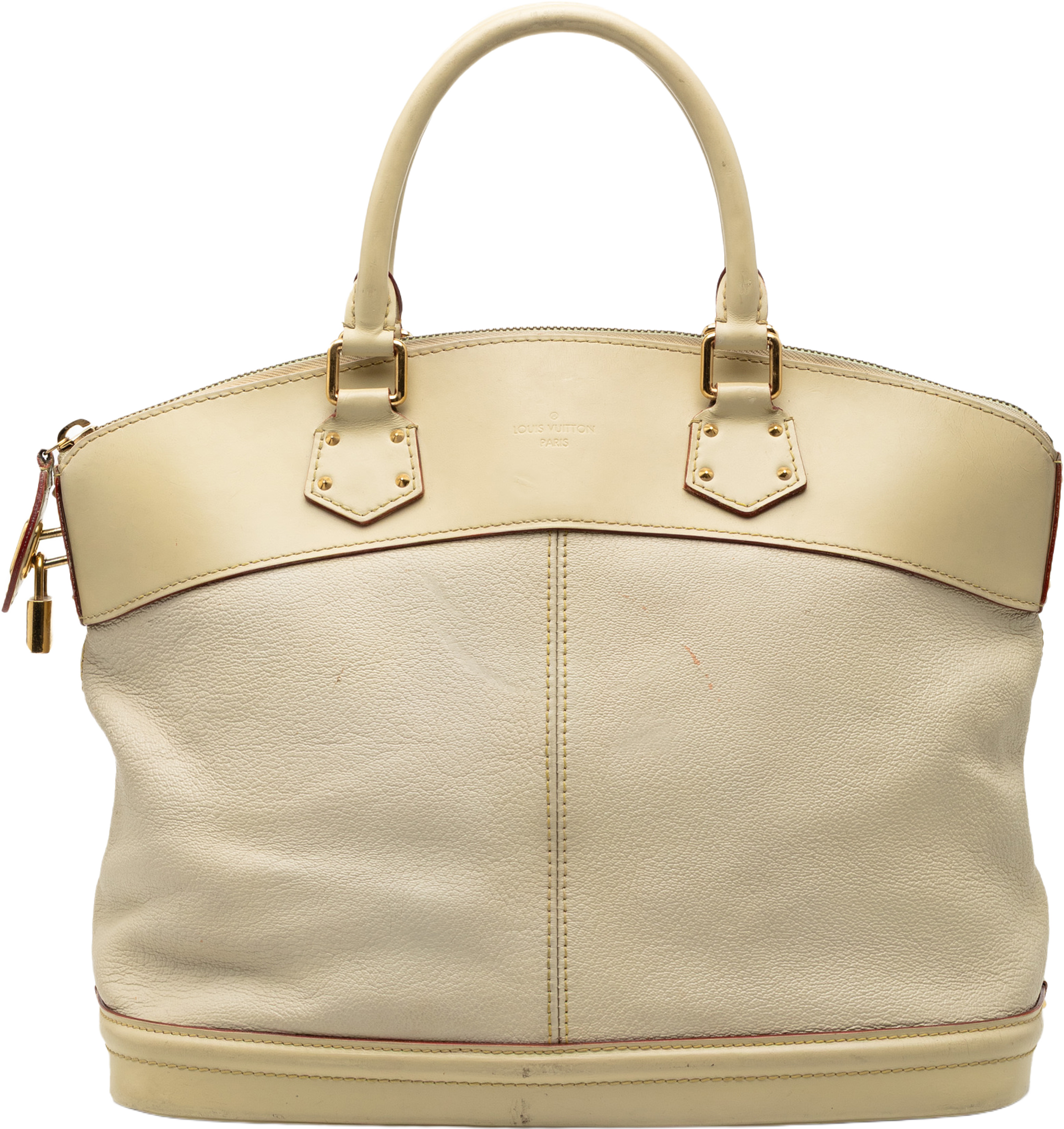 Louis Vuitton Suhali Lockit Mm, från Luxclusif, i färgen beige. Klicka för att öppna bilden i stort format