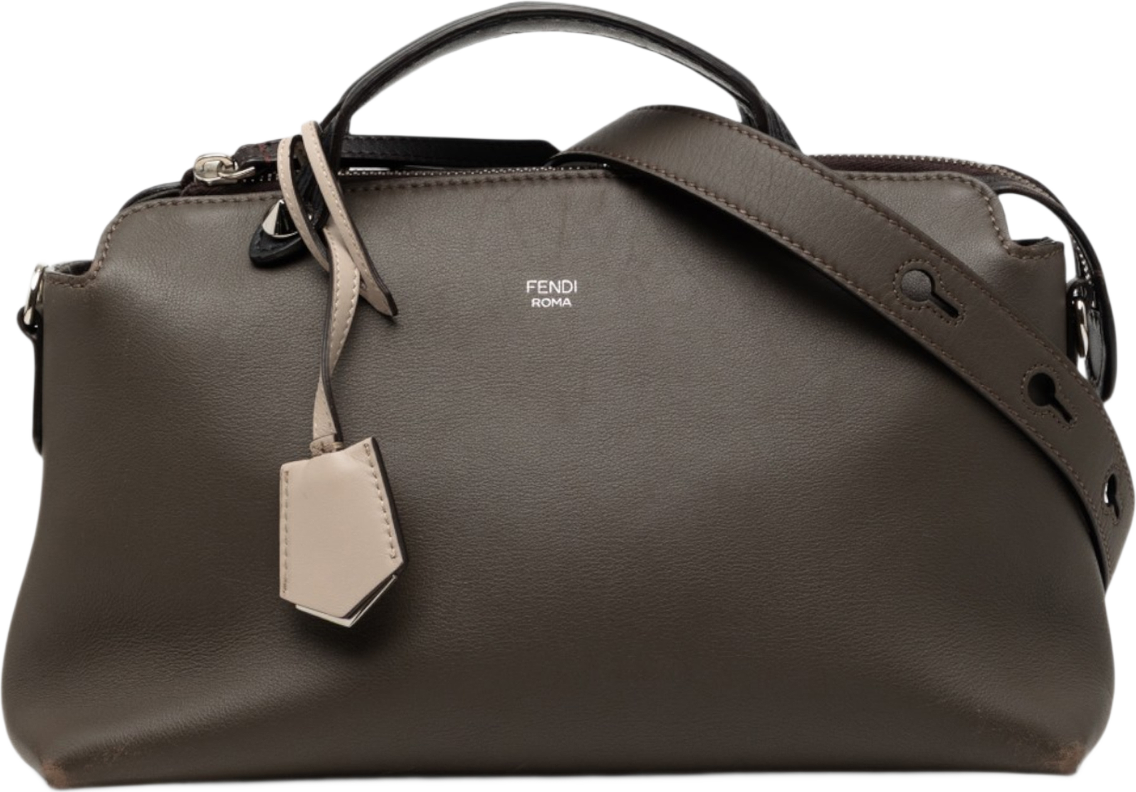 Fendi Medium Leather By The Way Satchel, från Luxclusif, i färgen dark gray. Klicka för att öppna bilden i stort format