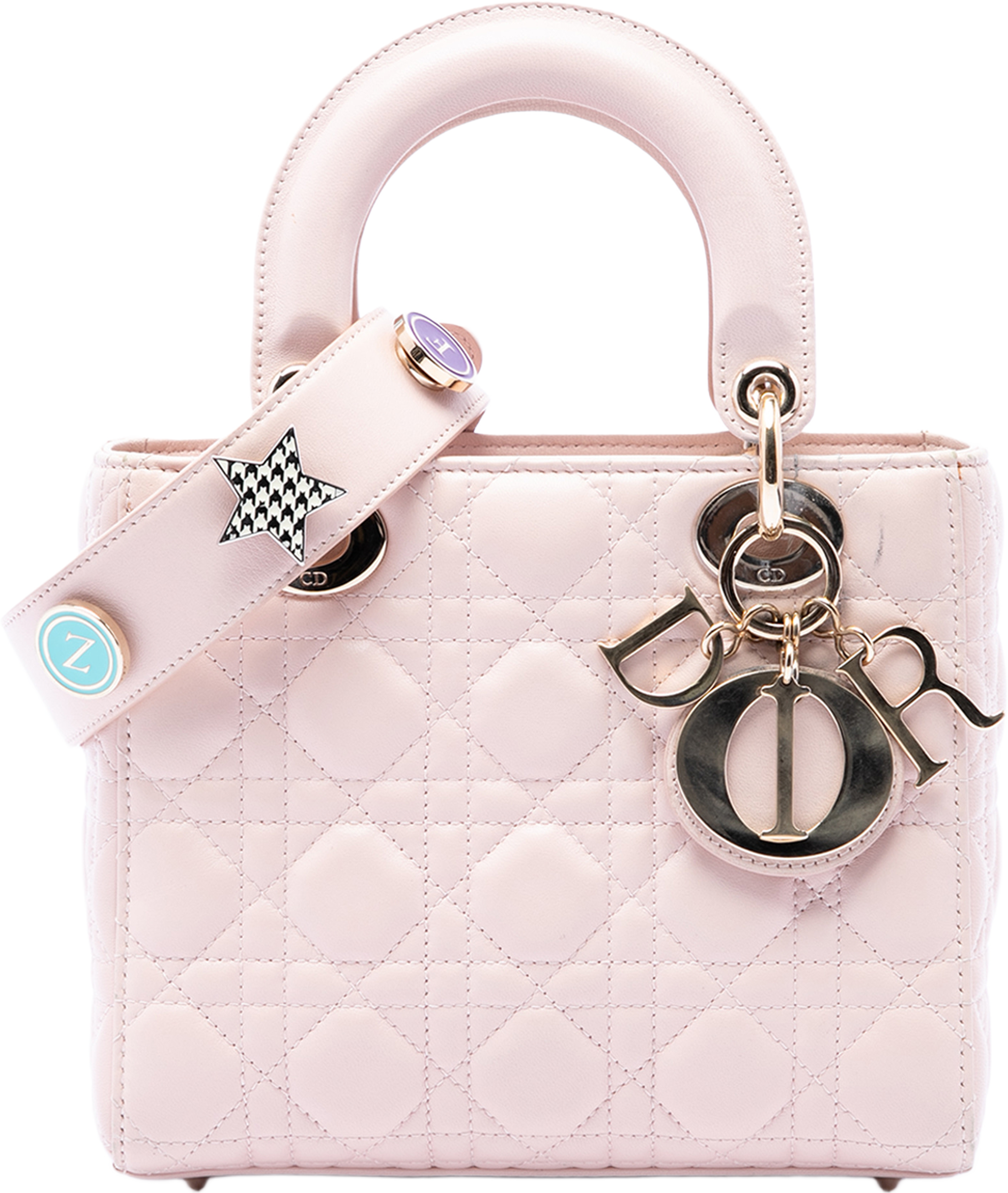 Dior Small Lambskin Cannage My Abcdior Lady Dior, från Luxclusif, i färgen rosa. Klicka för att öppna bilden i stort format