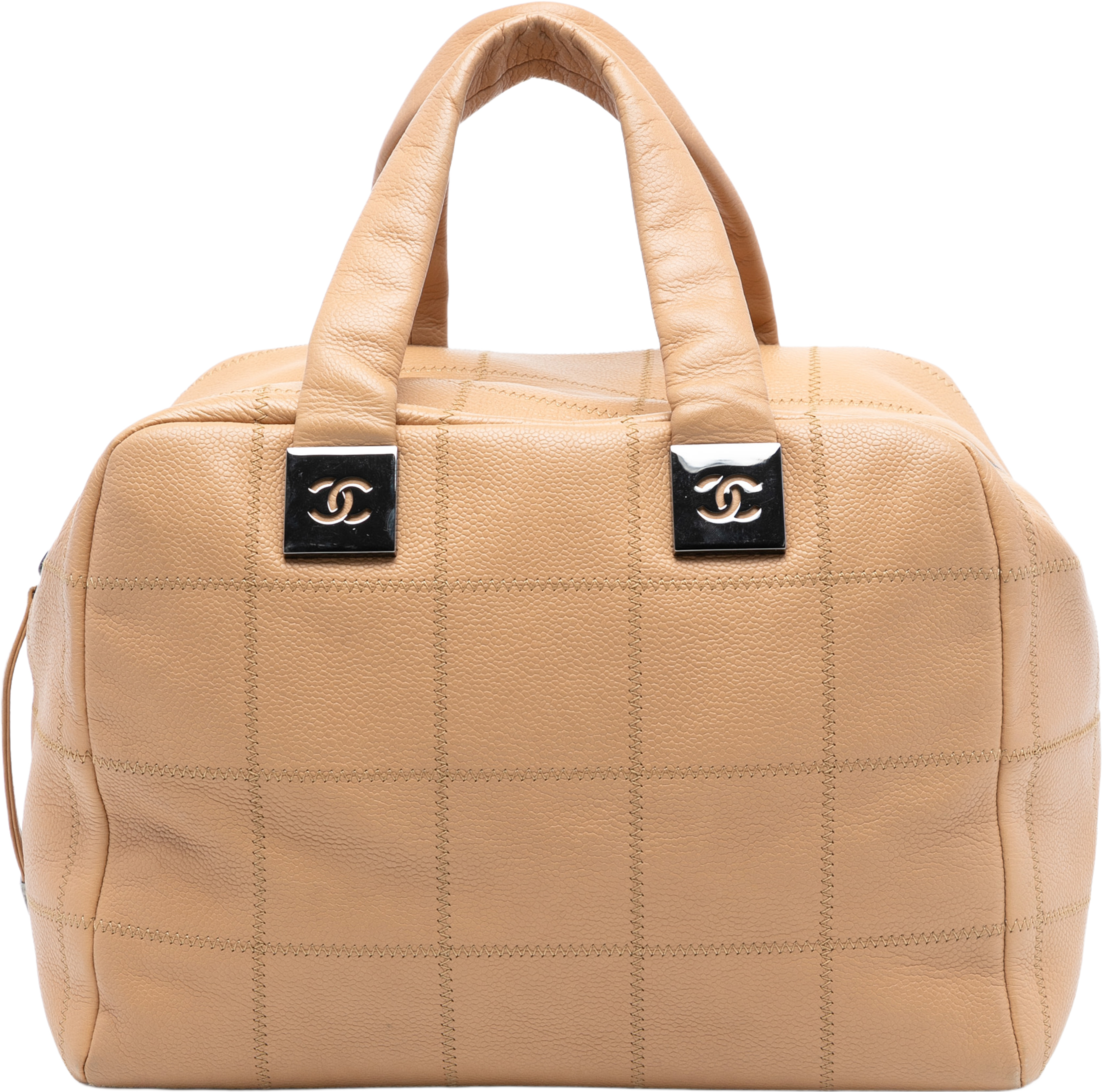 Chanel Cc Choco Bar Caviar Stitched Boston, från Luxclusif, i färgen beige. Klicka för att öppna bilden i stort format