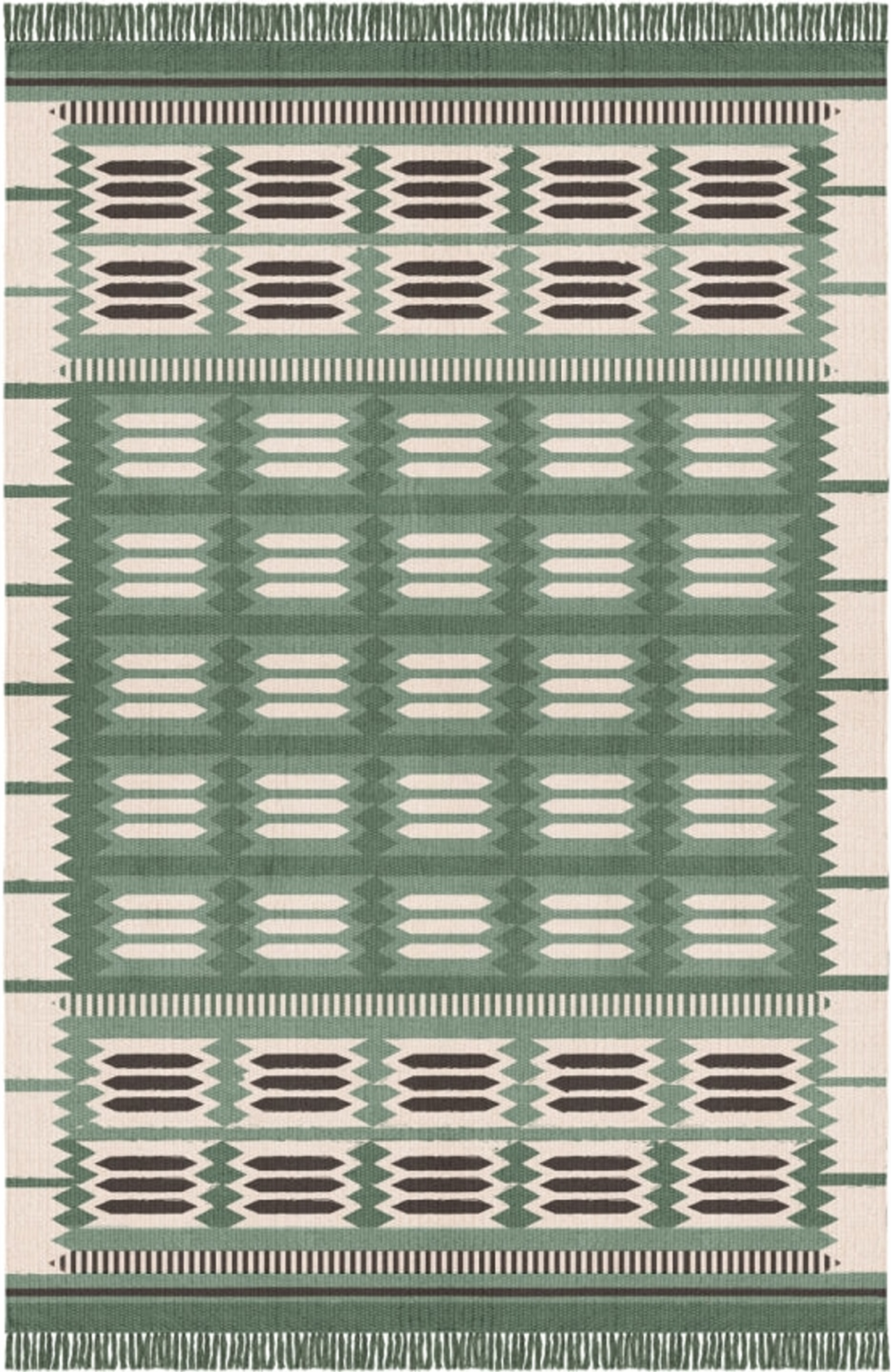 Röllakan Ullmatta 140x200 cm, från Layered, i färgen grön. Klicka för att öppna bilden i stort format