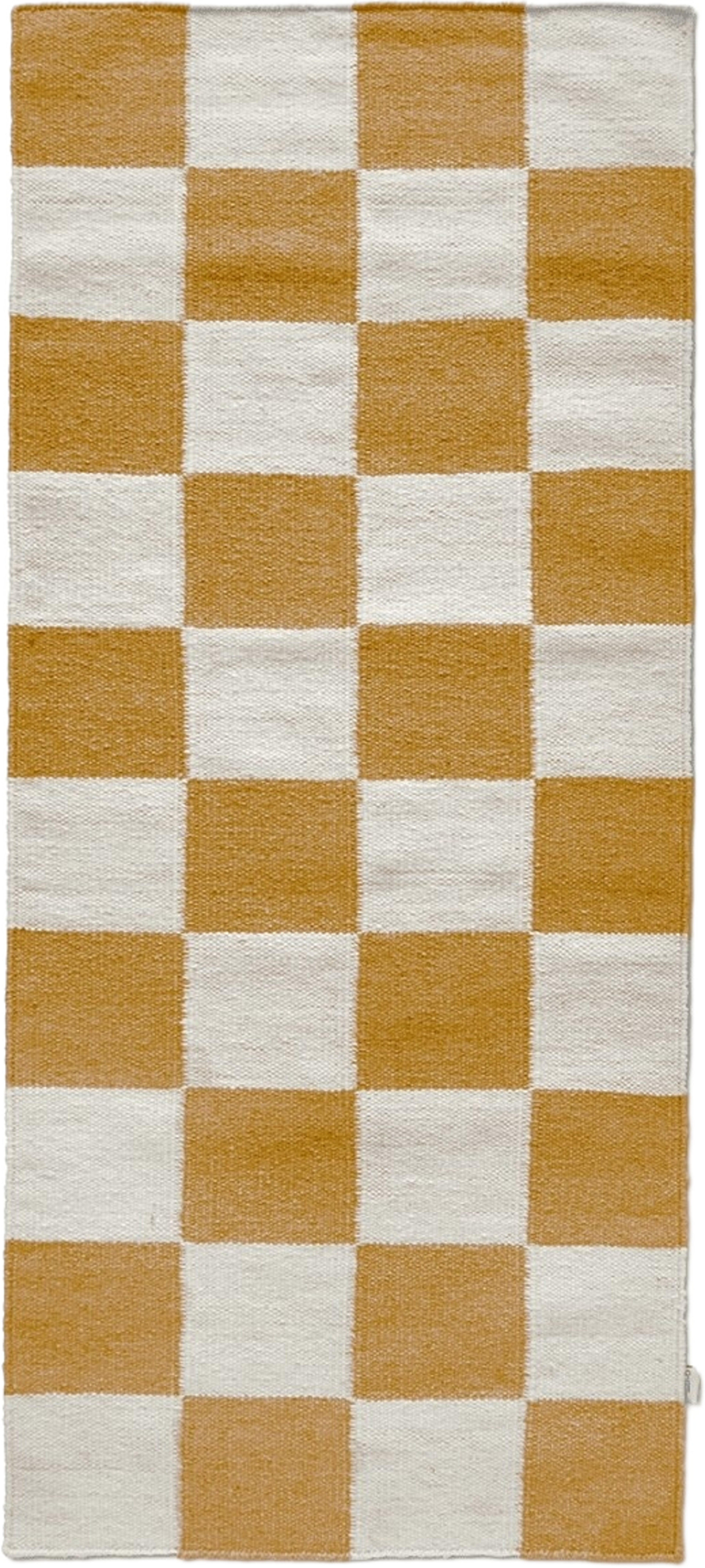 Gångmatta Square 80x200cm, från Classic Collection, i färgen vit/gul. Klicka för att öppna bilden i stort format