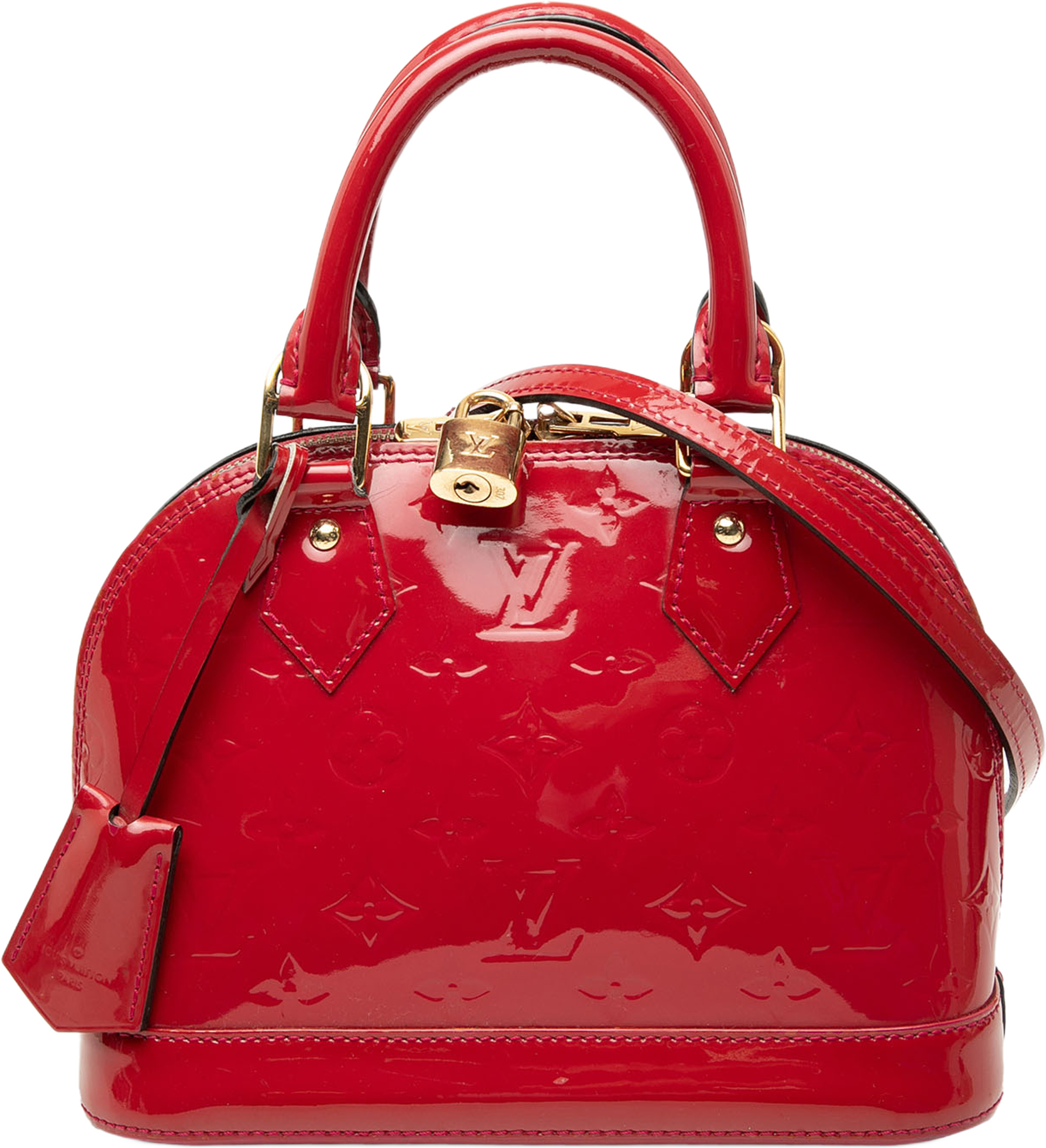 Louis Vuitton Monogram Vernis Alma Bb, från Luxclusif, i färgen rosa. Klicka för att öppna bilden i stort format