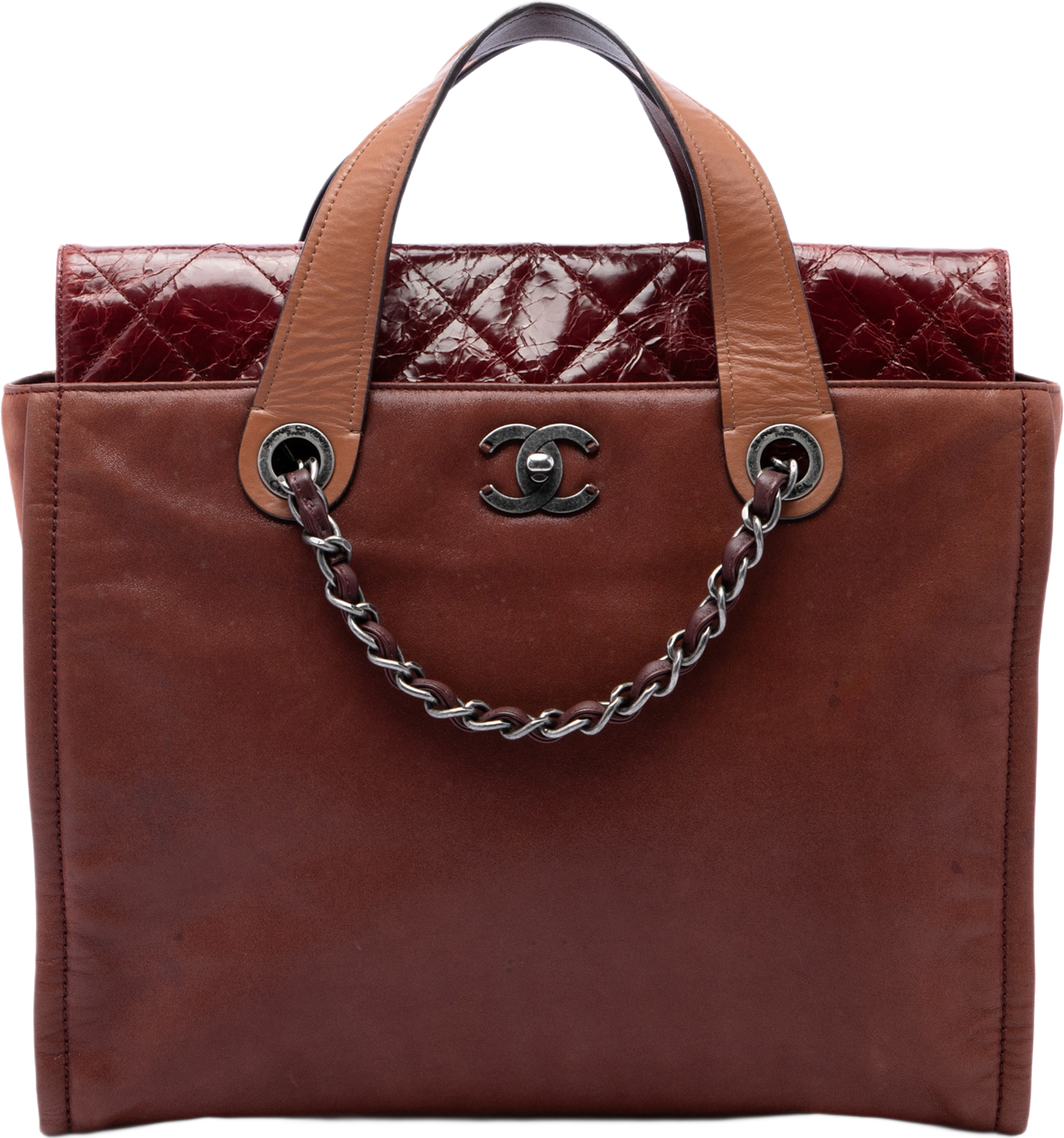 Chanel Iridescent Calfskin In The Mix Portobello Soft Tote, från Luxclusif, i färgen brun. Klicka för att öppna bilden i stort format