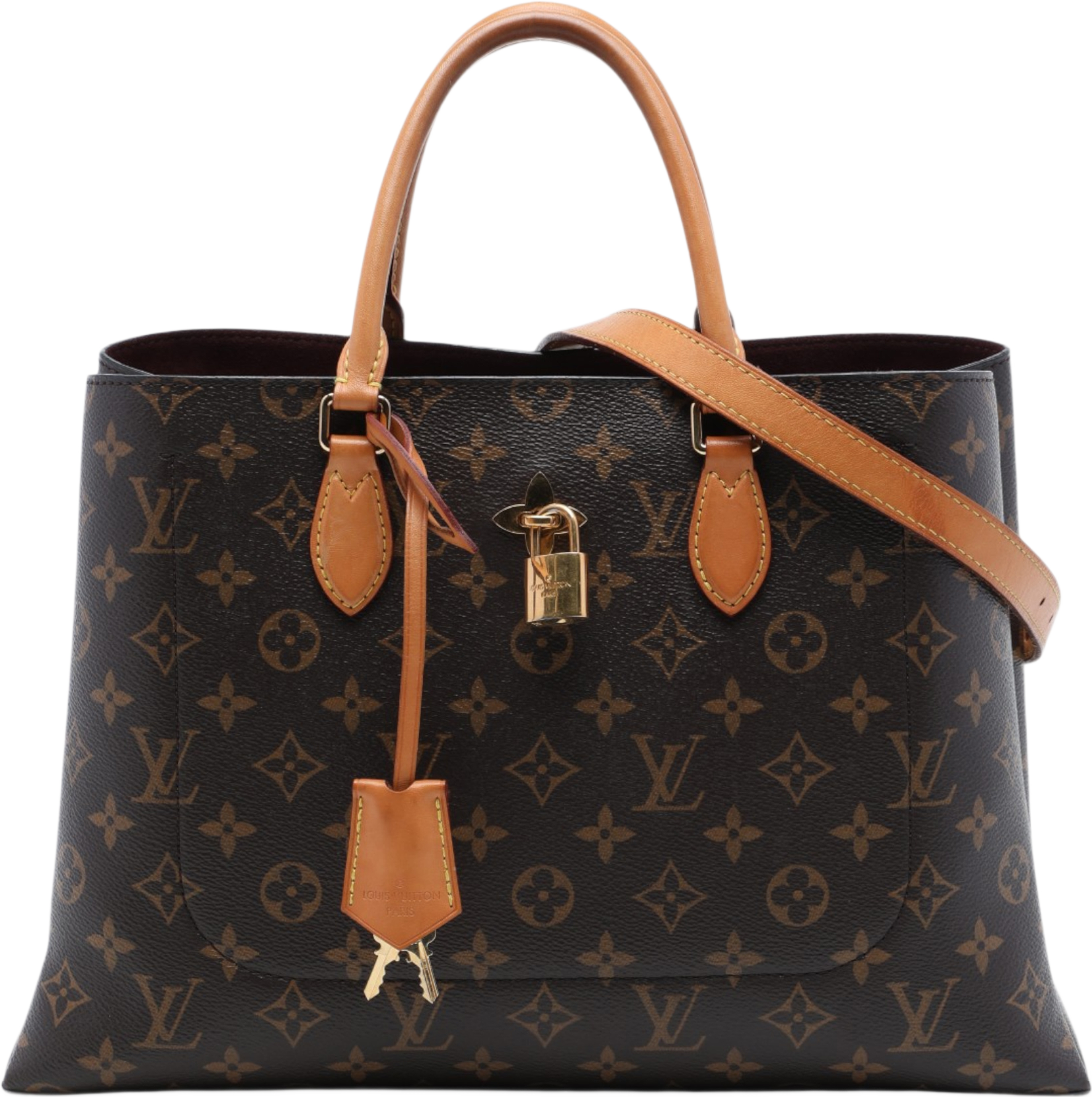 Louis Vuitton Monogram Flower Tote, från Luxclusif, i färgen brun. Klicka för att öppna bilden i stort format