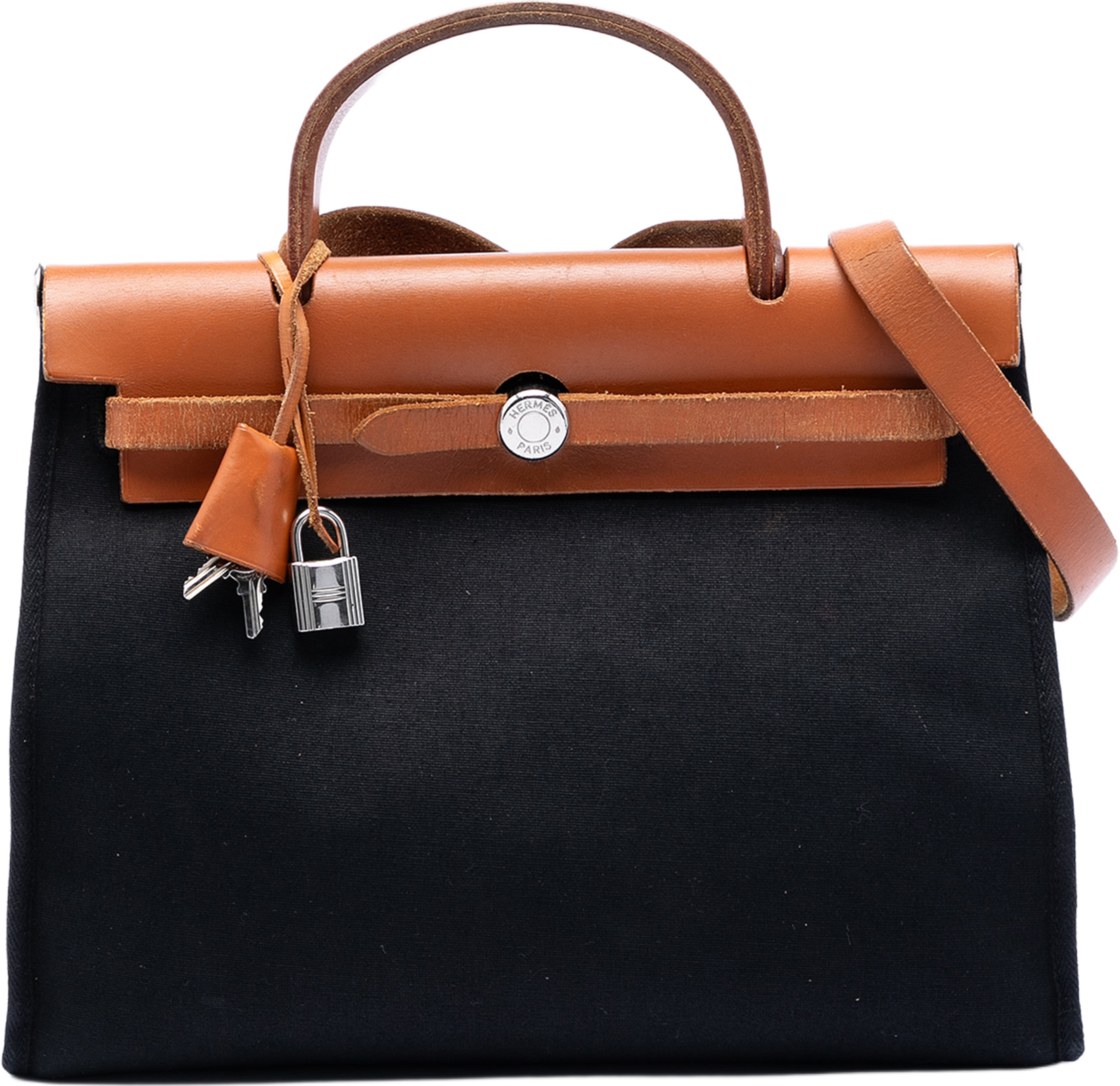 Hermès Toile Herbag Zip 31, från Luxclusif, i färgen black. Klicka för att öppna bilden i stort format