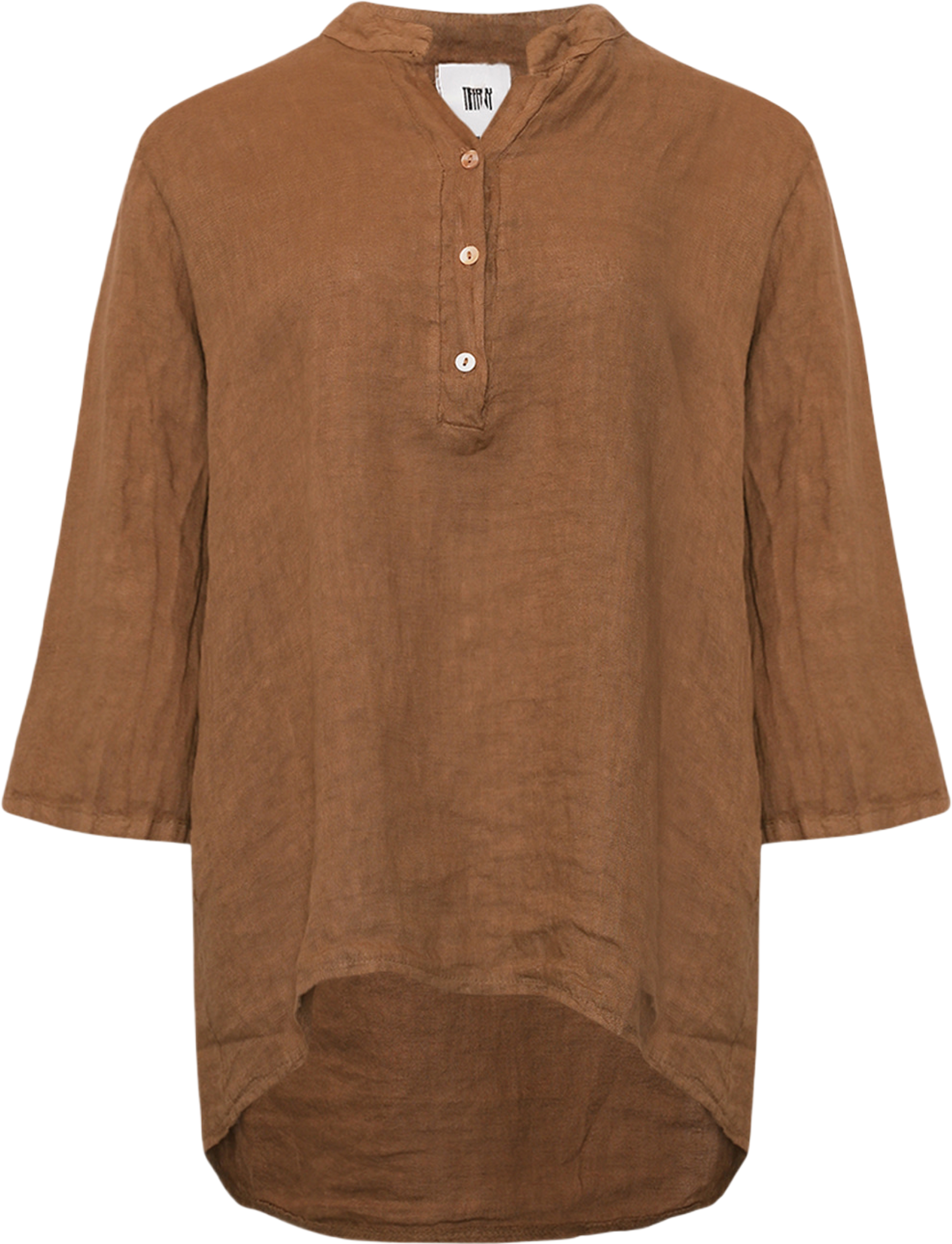 17661, Shirt, Linen - Light Brown