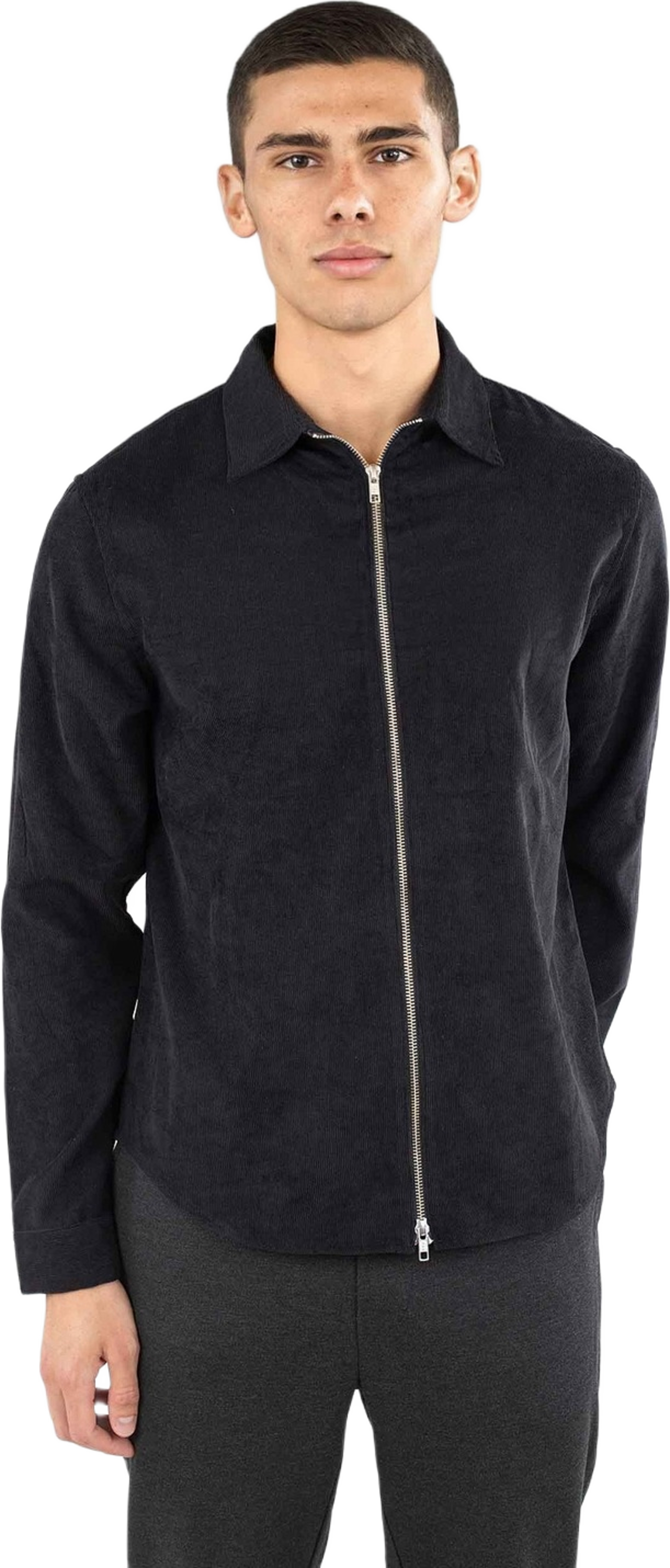 Aden Cord Zip - Shaded Black