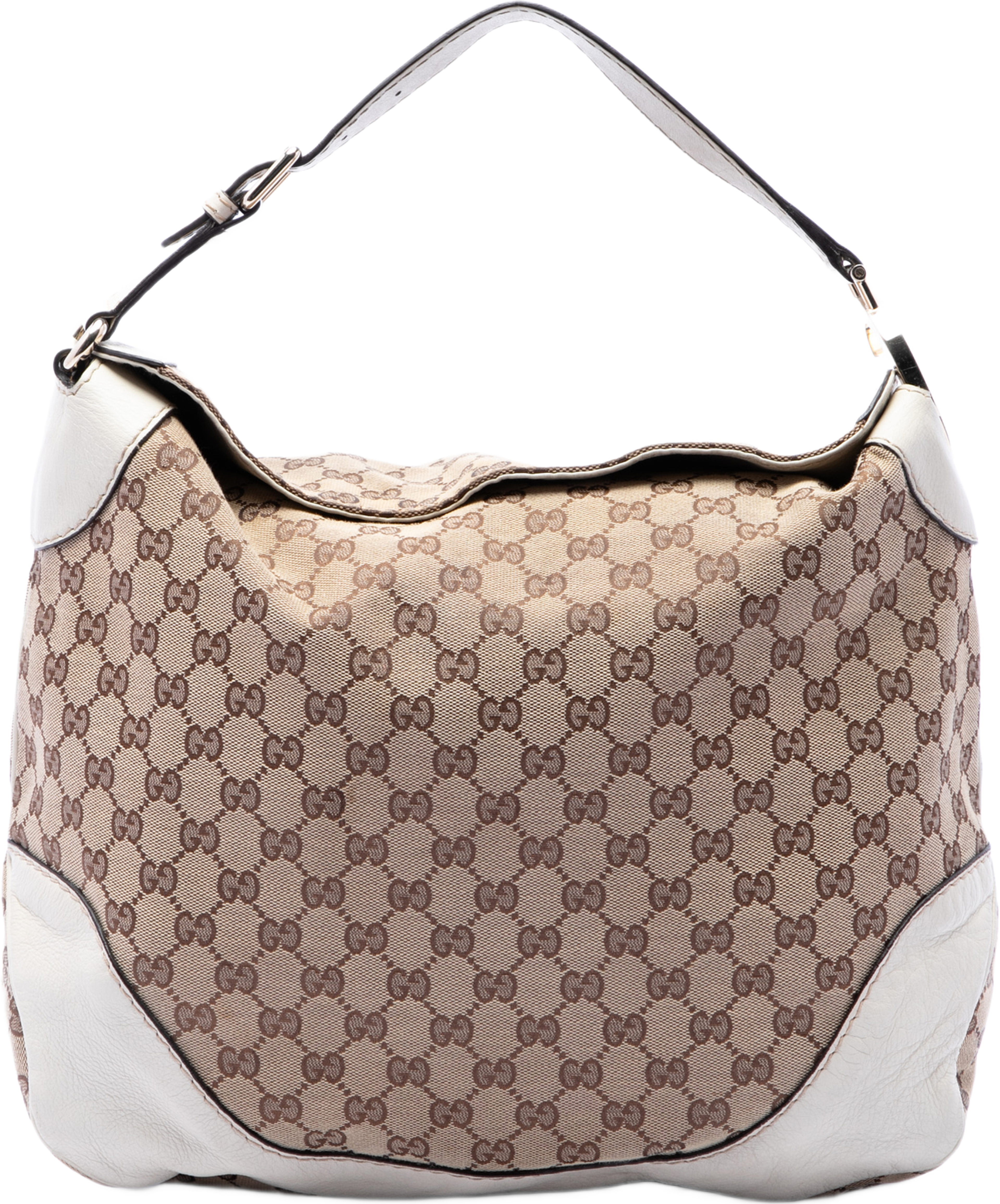 Gucci Gg Canvas Charlotte Hobo, från Luxclusif, i färgen beige. Klicka för att öppna bilden i stort format