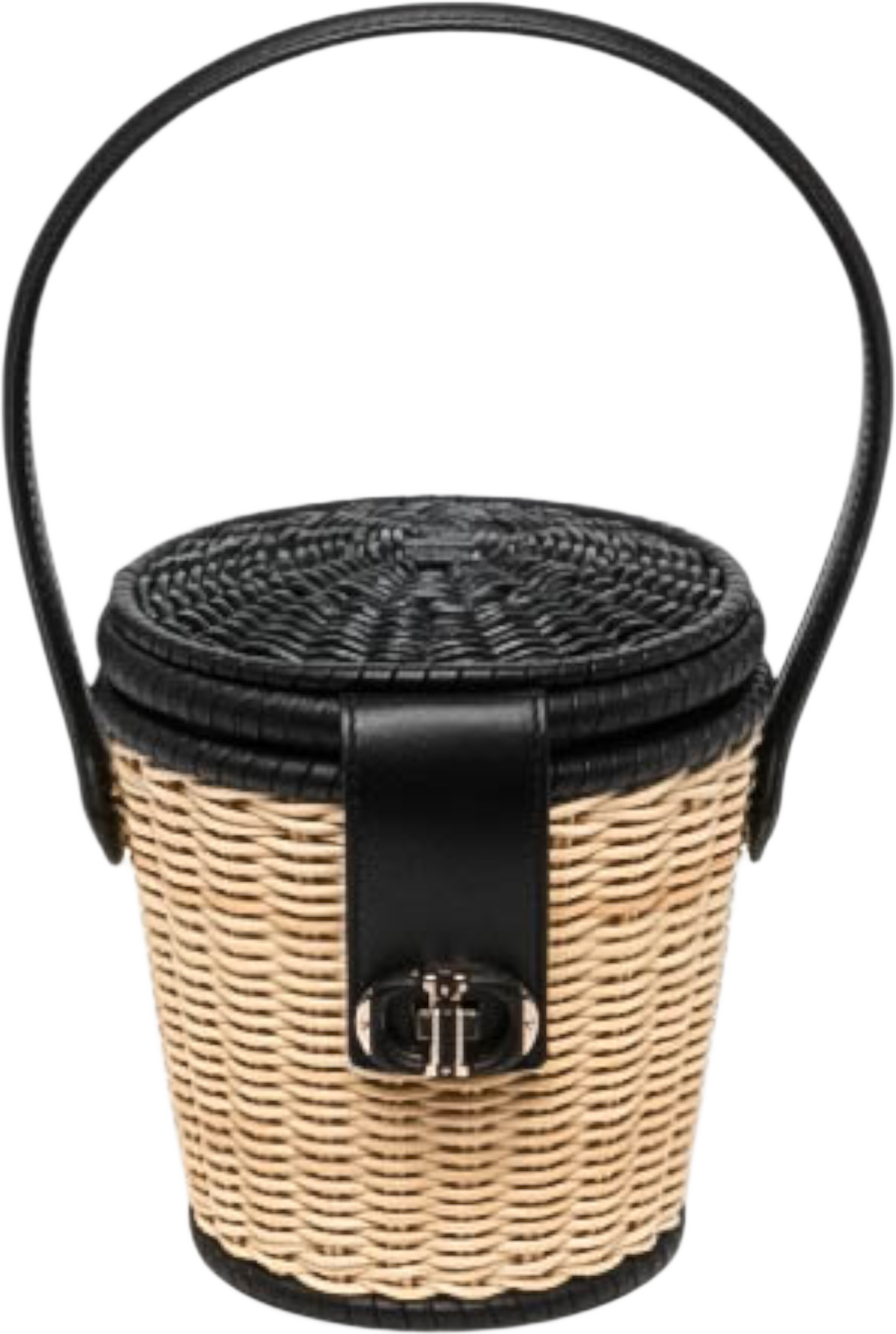 Dior Wicker Cd Bucket Bag, från Luxclusif, i färgen beige. Klicka för att öppna bilden i stort format