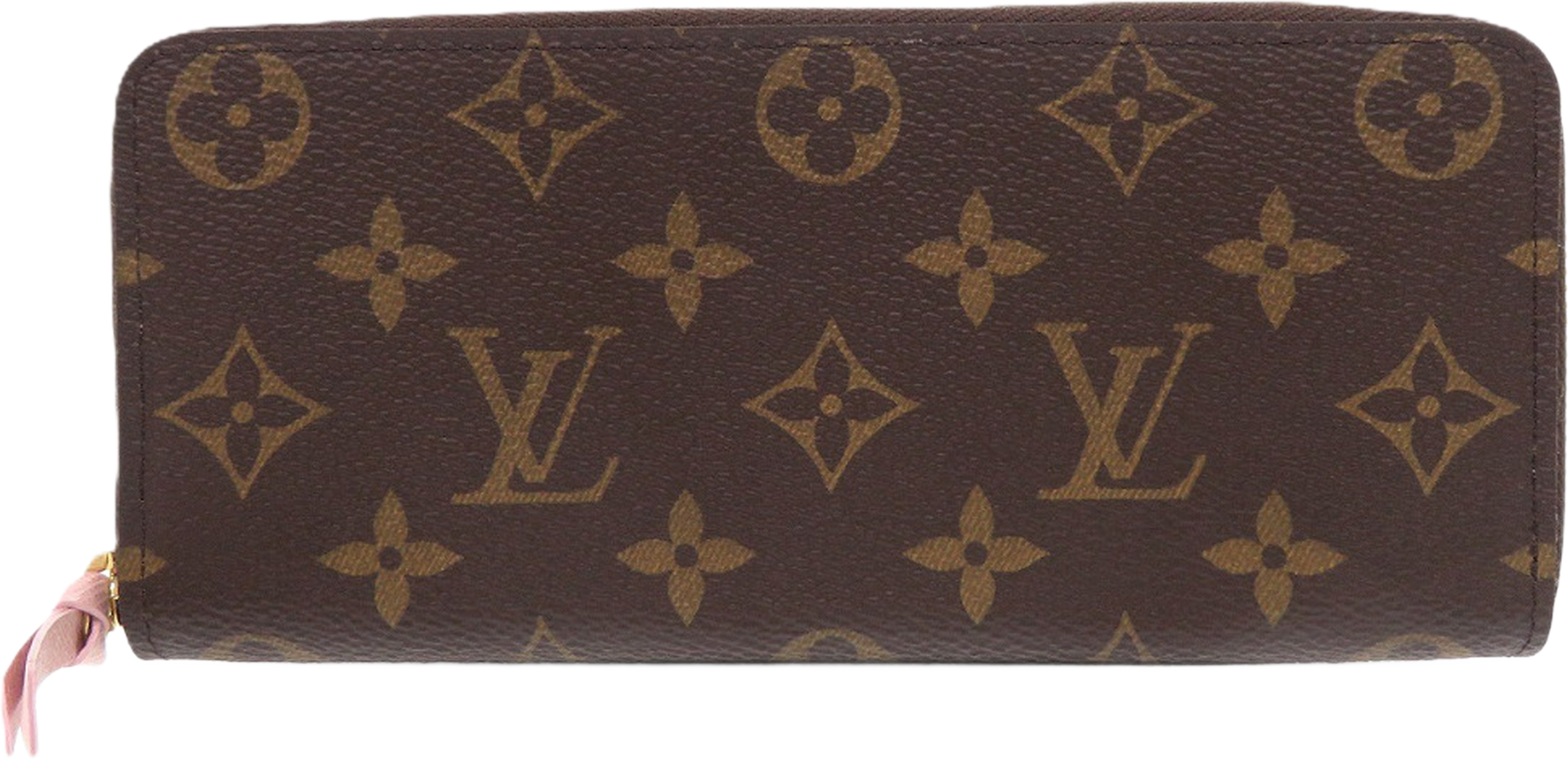 Louis Vuitton Monogram Clemence Long Wallet, från Luxclusif, i färgen brun. Klicka för att öppna bilden i stort format