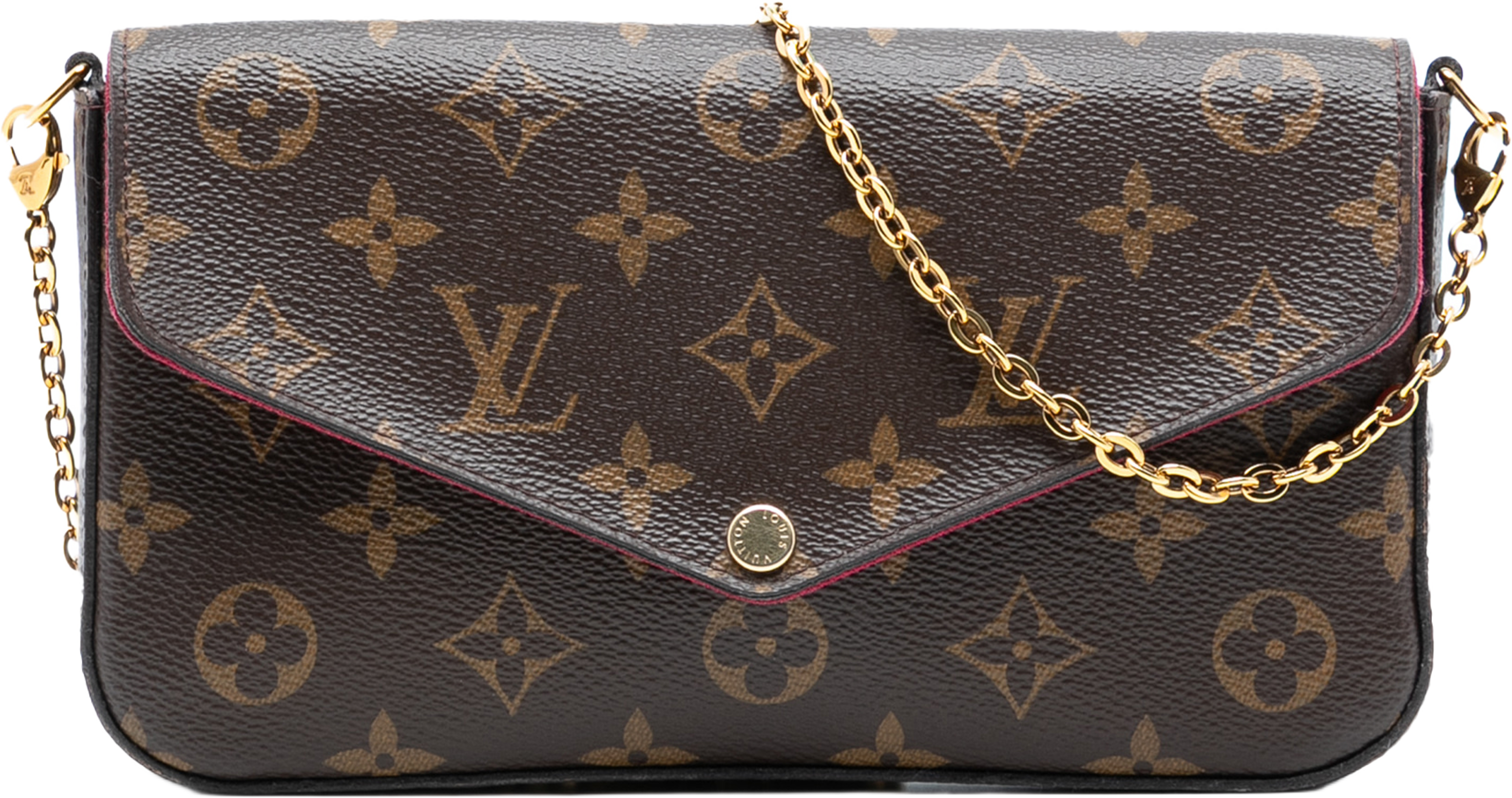 Louis Vuitton Monogram Pochette Felicie, från Luxclusif, i färgen brown. Klicka för att öppna bilden i stort format