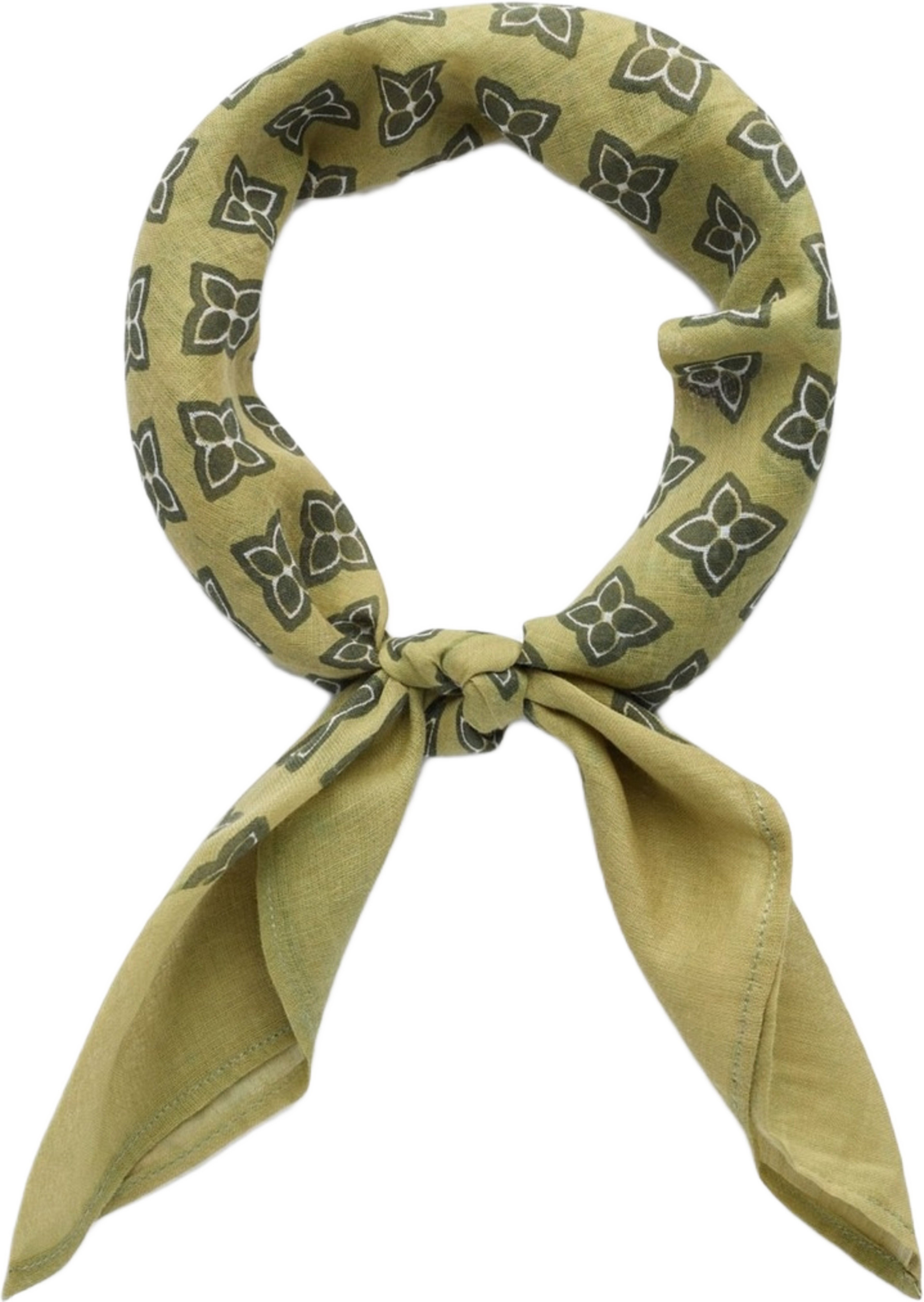 Cotton Patterned Bandana, från John Henric, i färgen light green. Klicka för att öppna bilden i stort format