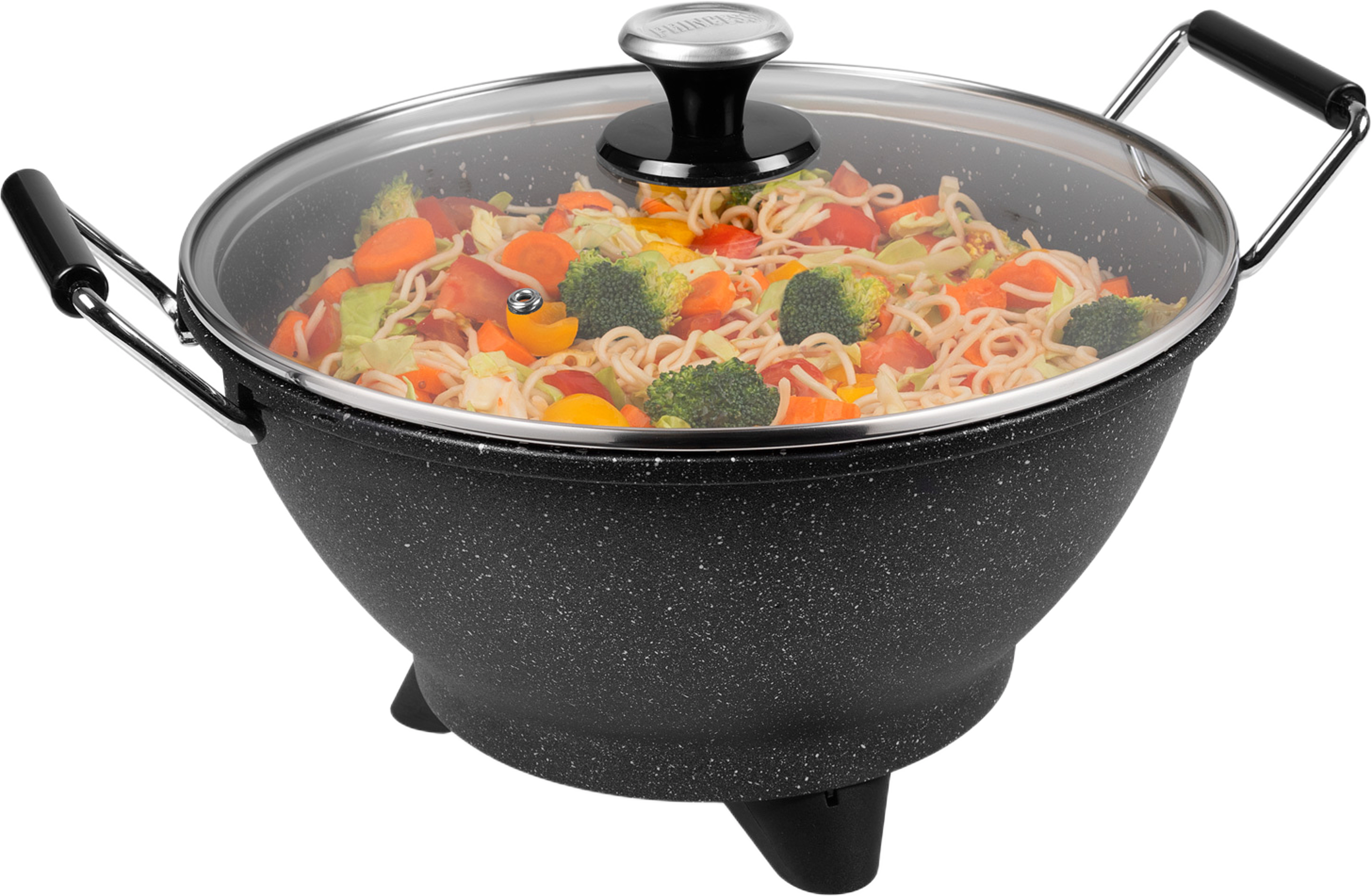 Elwok Stir-fry Electric Wok, från Princess, i färgen svart. Klicka för att öppna bilden i stort format